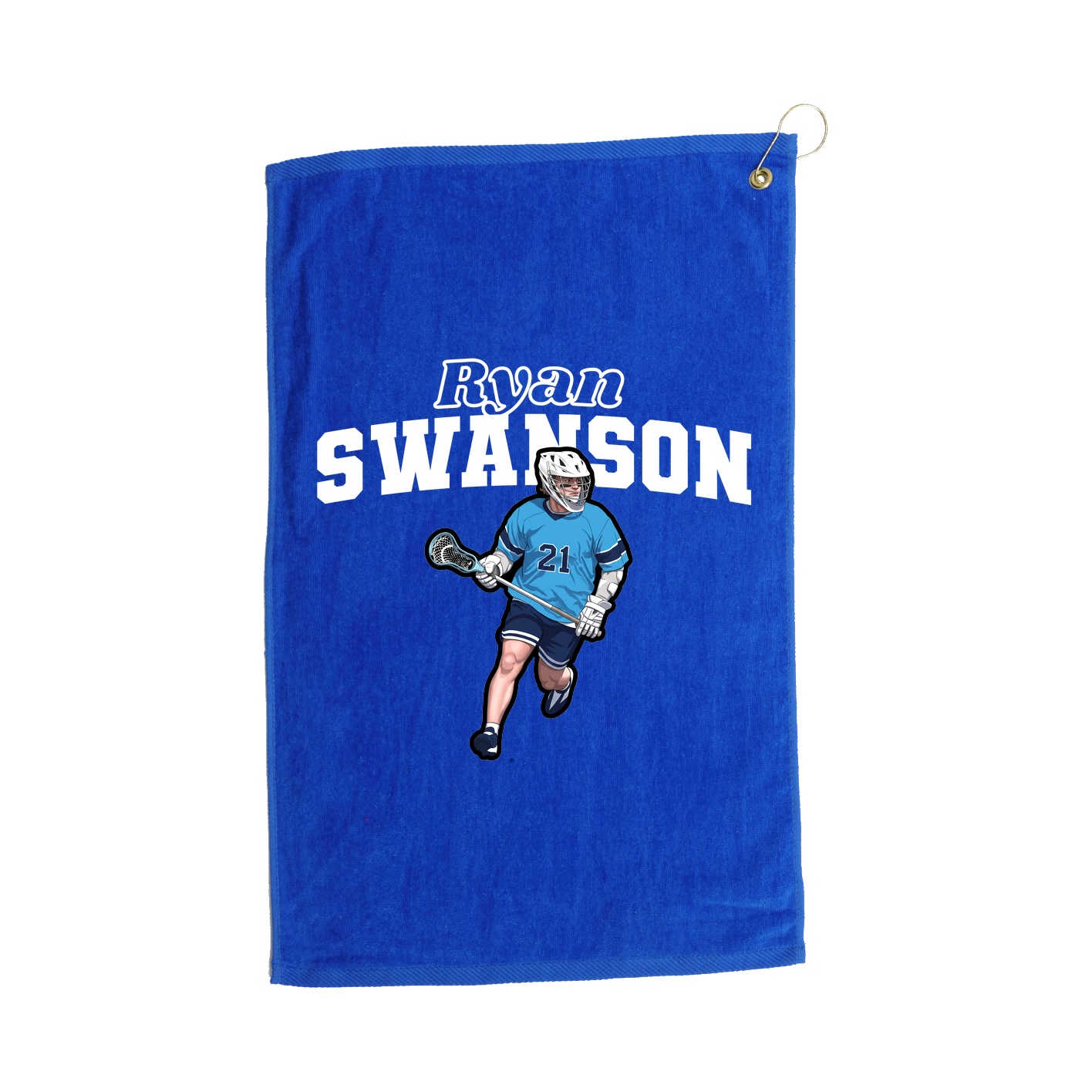 Golf Towel — Name Arch in Royal