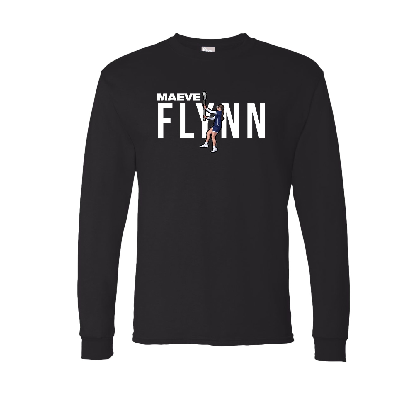 Long Sleeve Tee — Player Name in Black