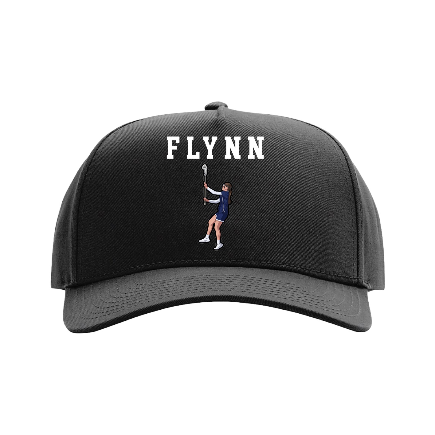 Full Fabric Five-Panel Champ Cap — Shirsey in Black
