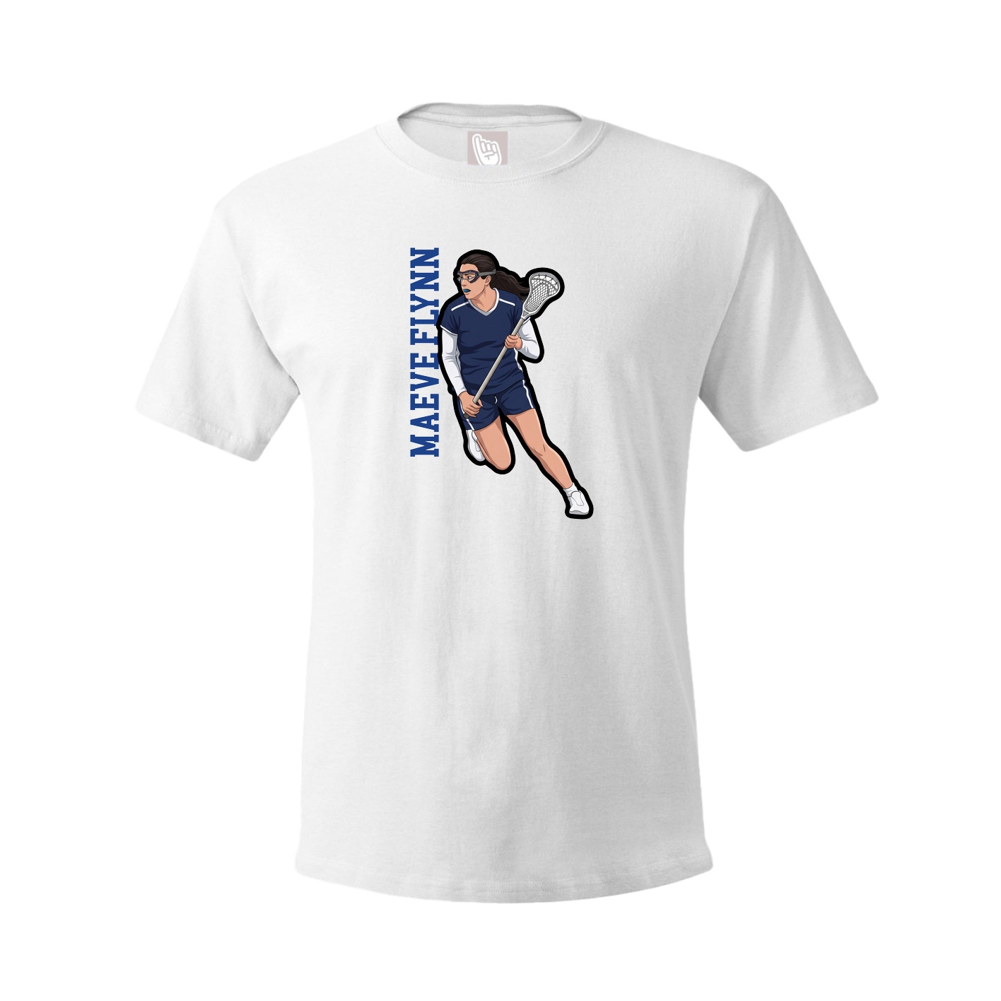 Tee — Name Vertical in White