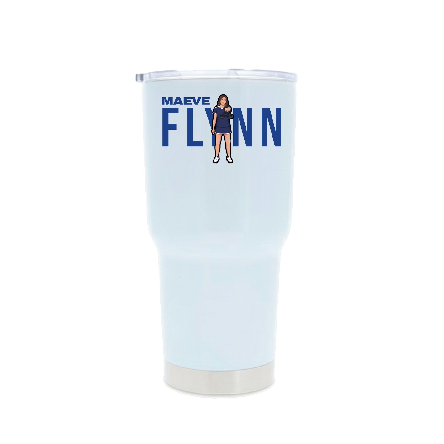 30oz Stainless Steel Tumbler — Player Name in White
