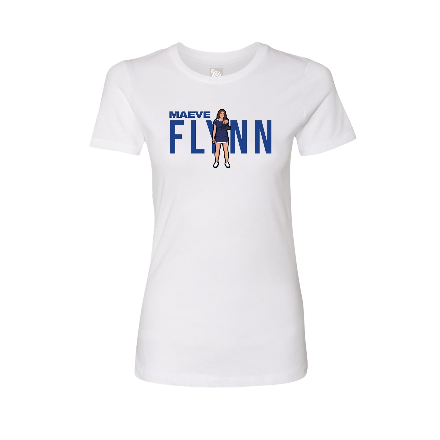 Fitted Women's Tee — Player Name in White