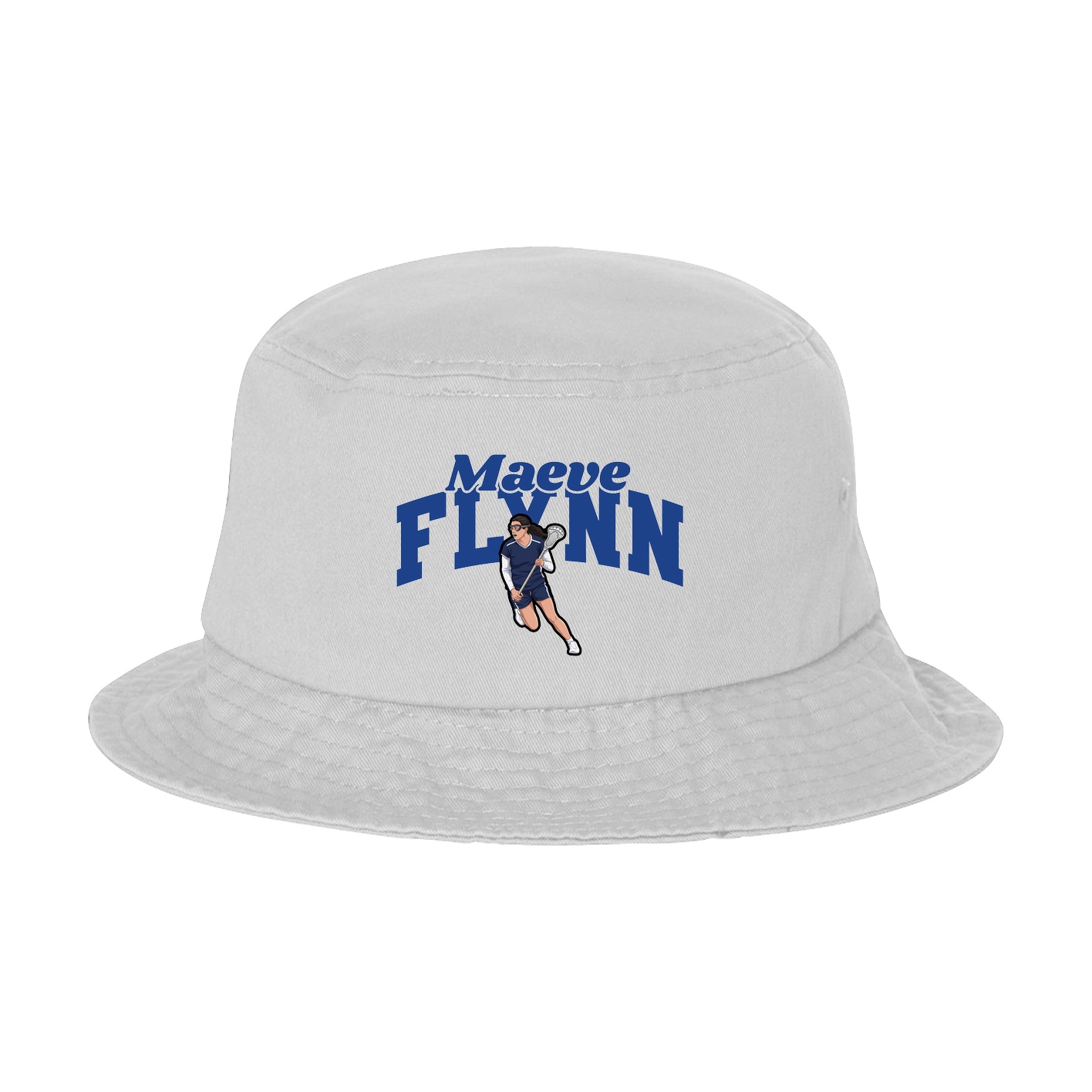 Bucket Cap — Signature Arch in White