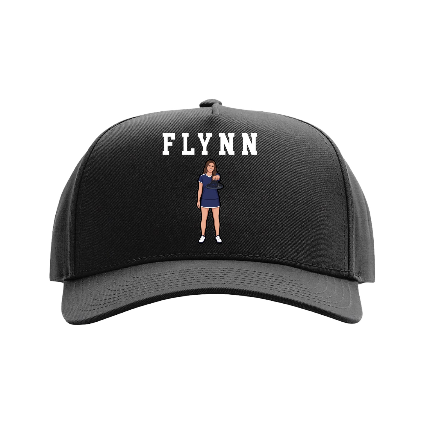 Full Fabric Five-Panel Champ Cap — Shirsey in Black