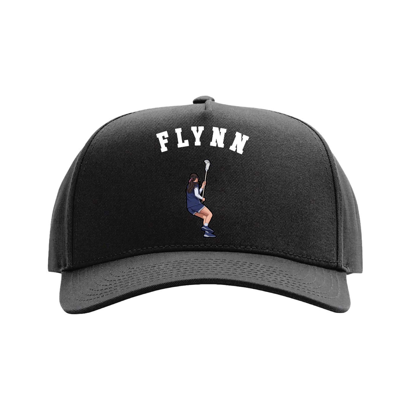 Full Fabric Five-Panel Champ Cap — Shirsey Arch in Black