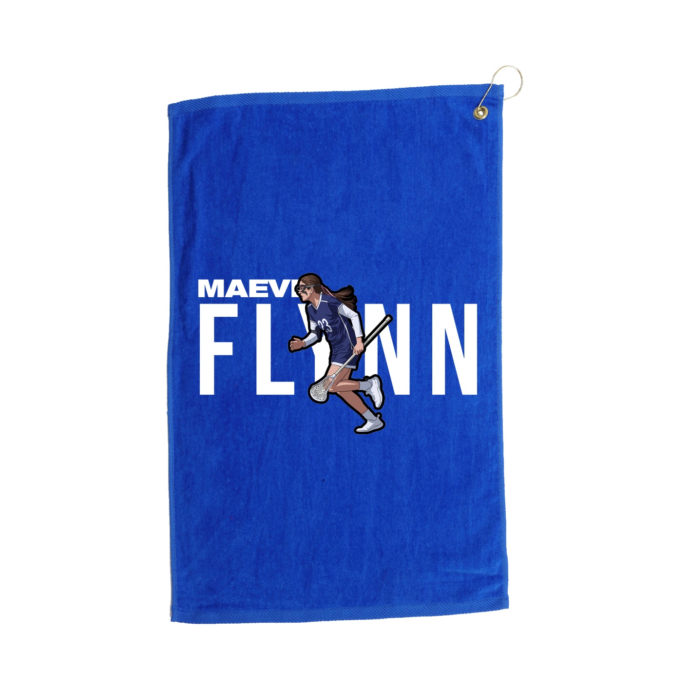 Golf Towel — Player Name in Royal