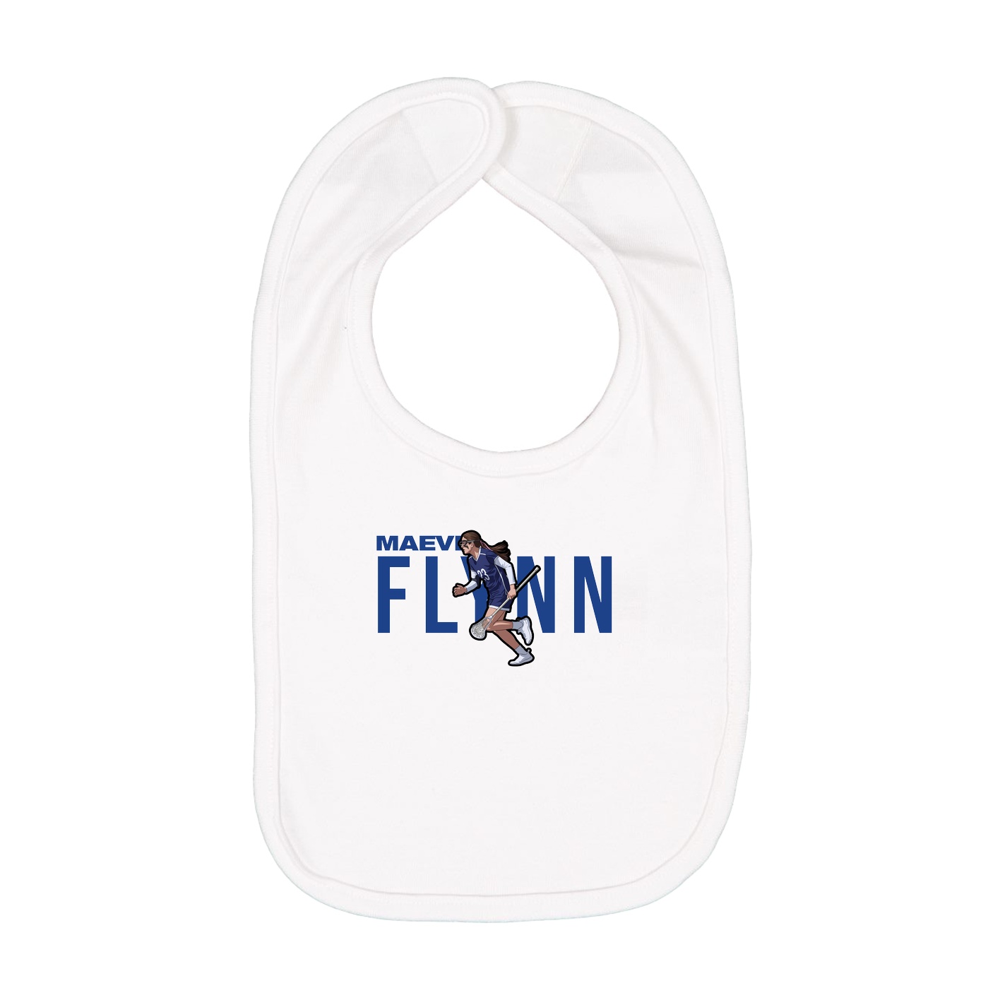 Infant Bib — Player Name in White