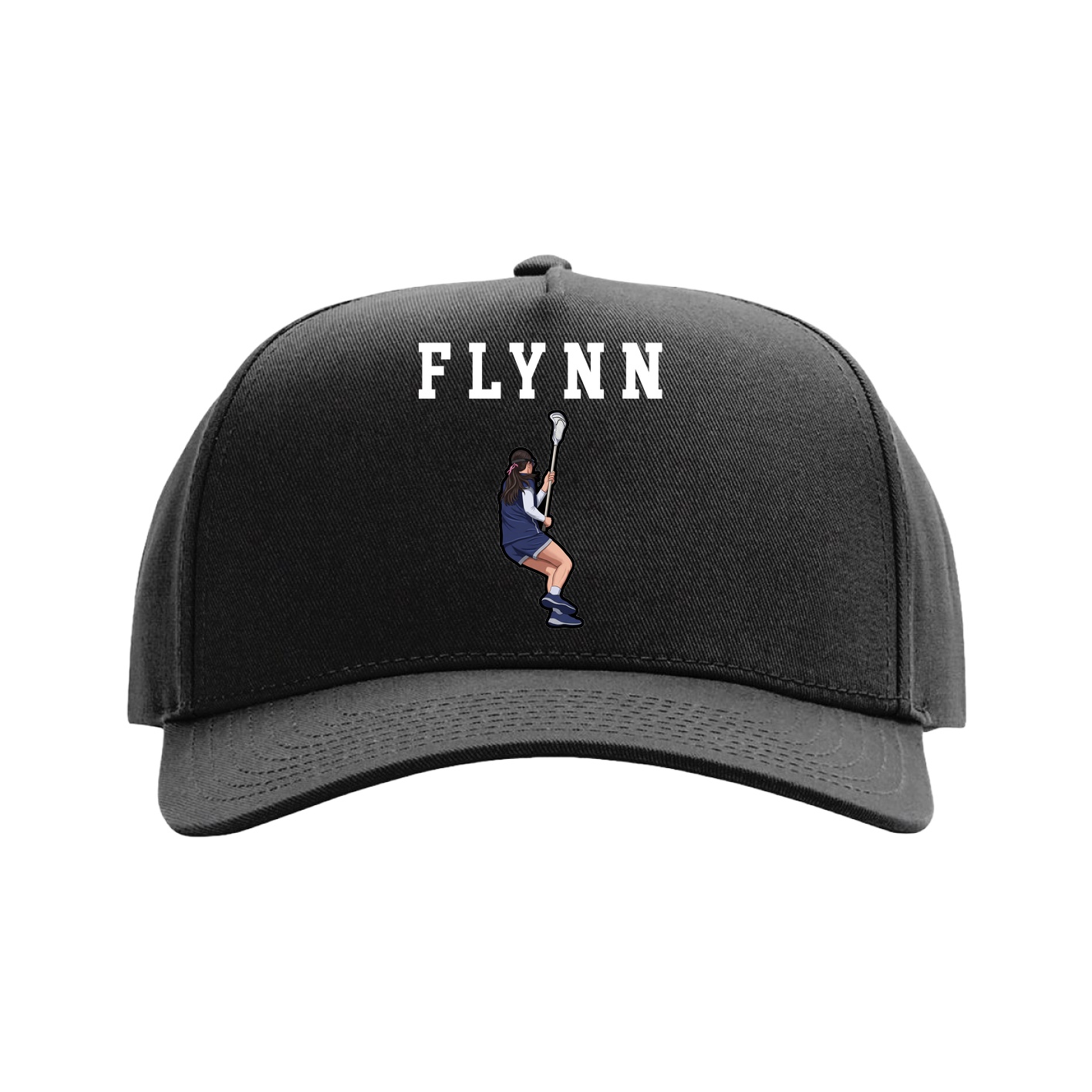 Full Fabric Five-Panel Champ Cap — Shirsey in Black