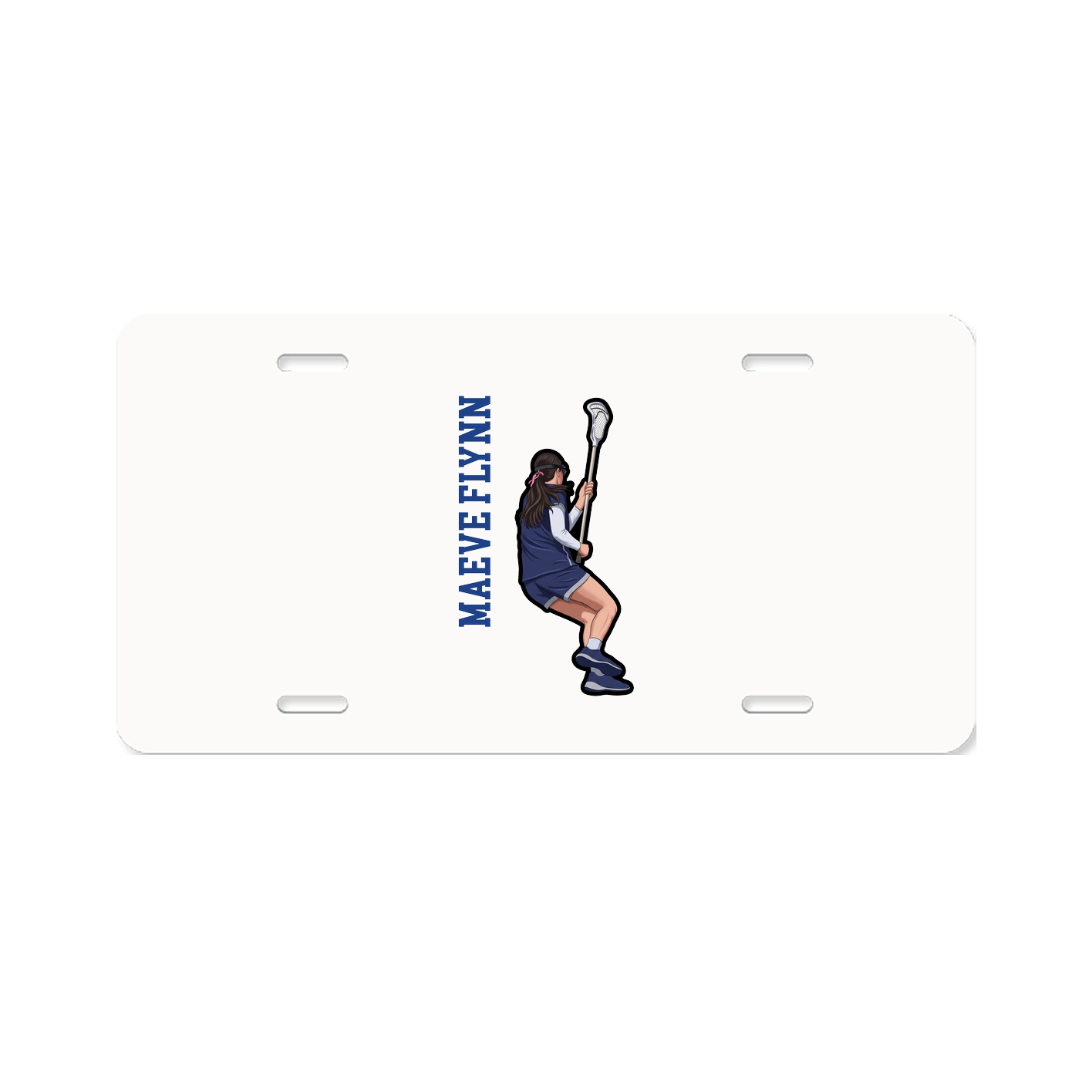 License Plate — Name Vertical in Classic