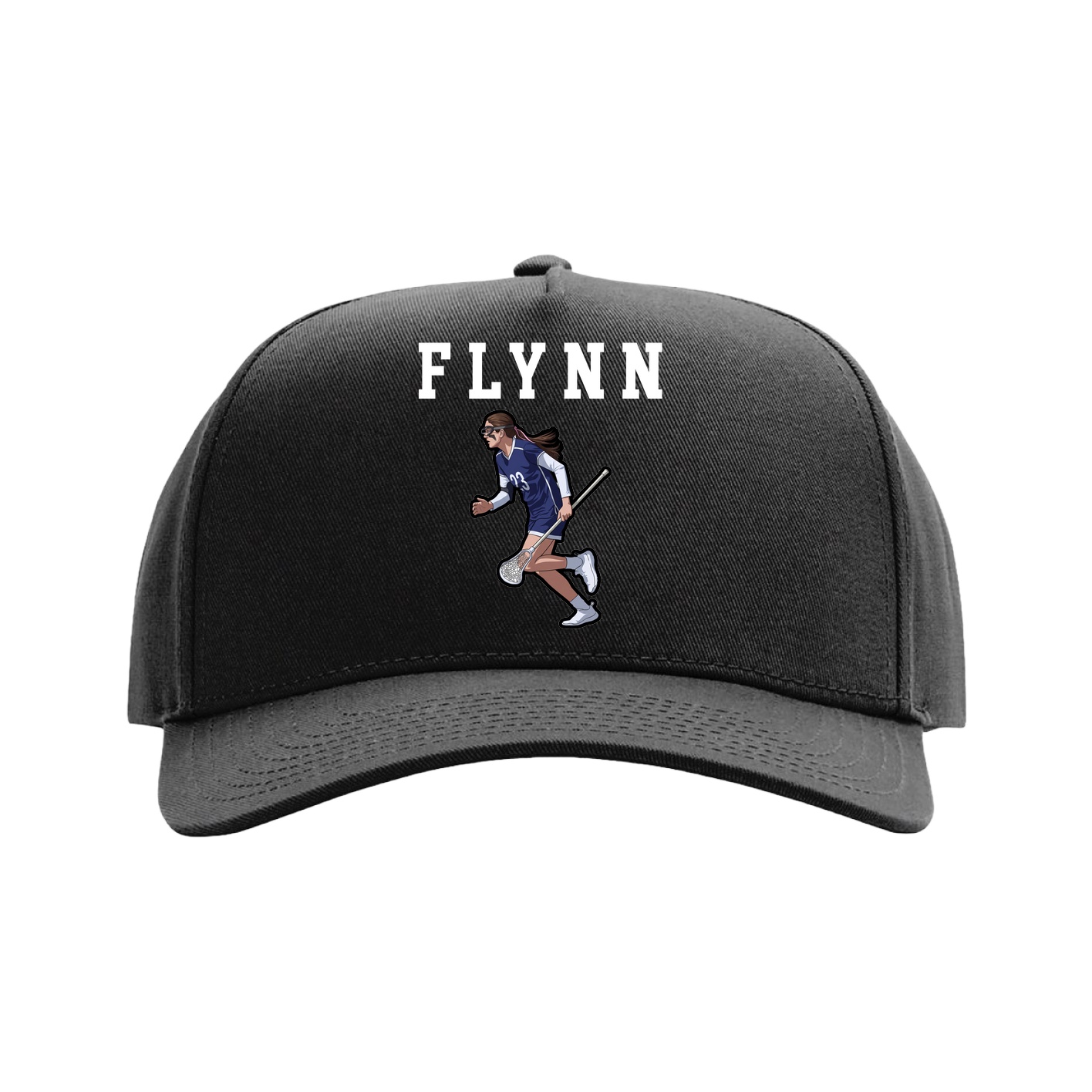 Full Fabric Five-Panel Champ Cap — Shirsey in Black