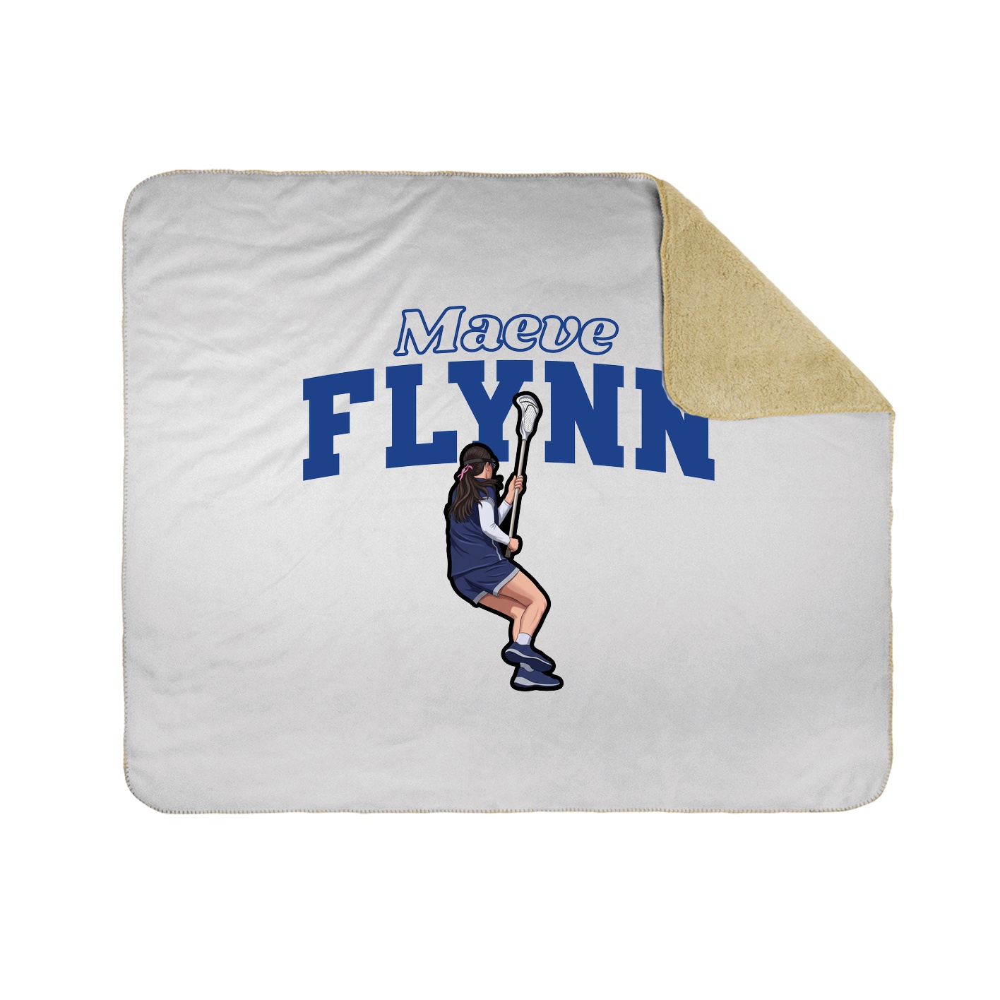 Throw Blanket — Name Arch in White