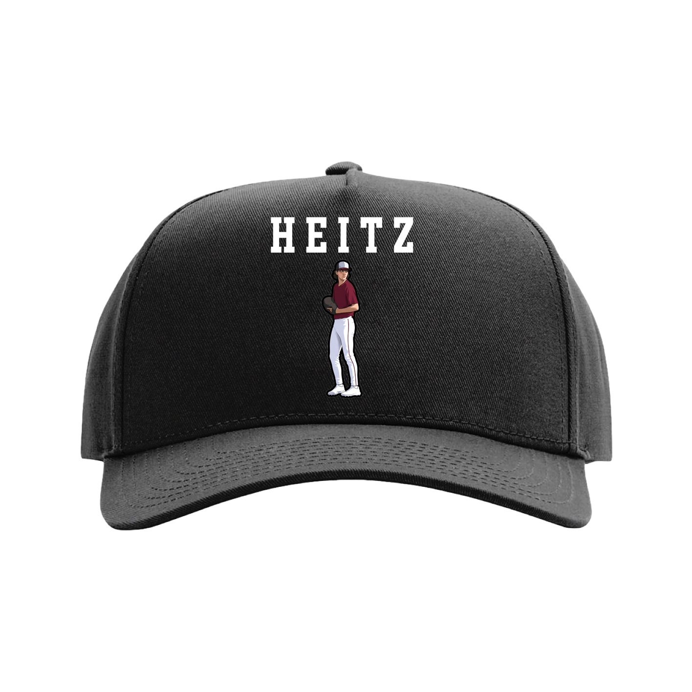 Full Fabric Five-Panel Champ Cap — Shirsey in Black