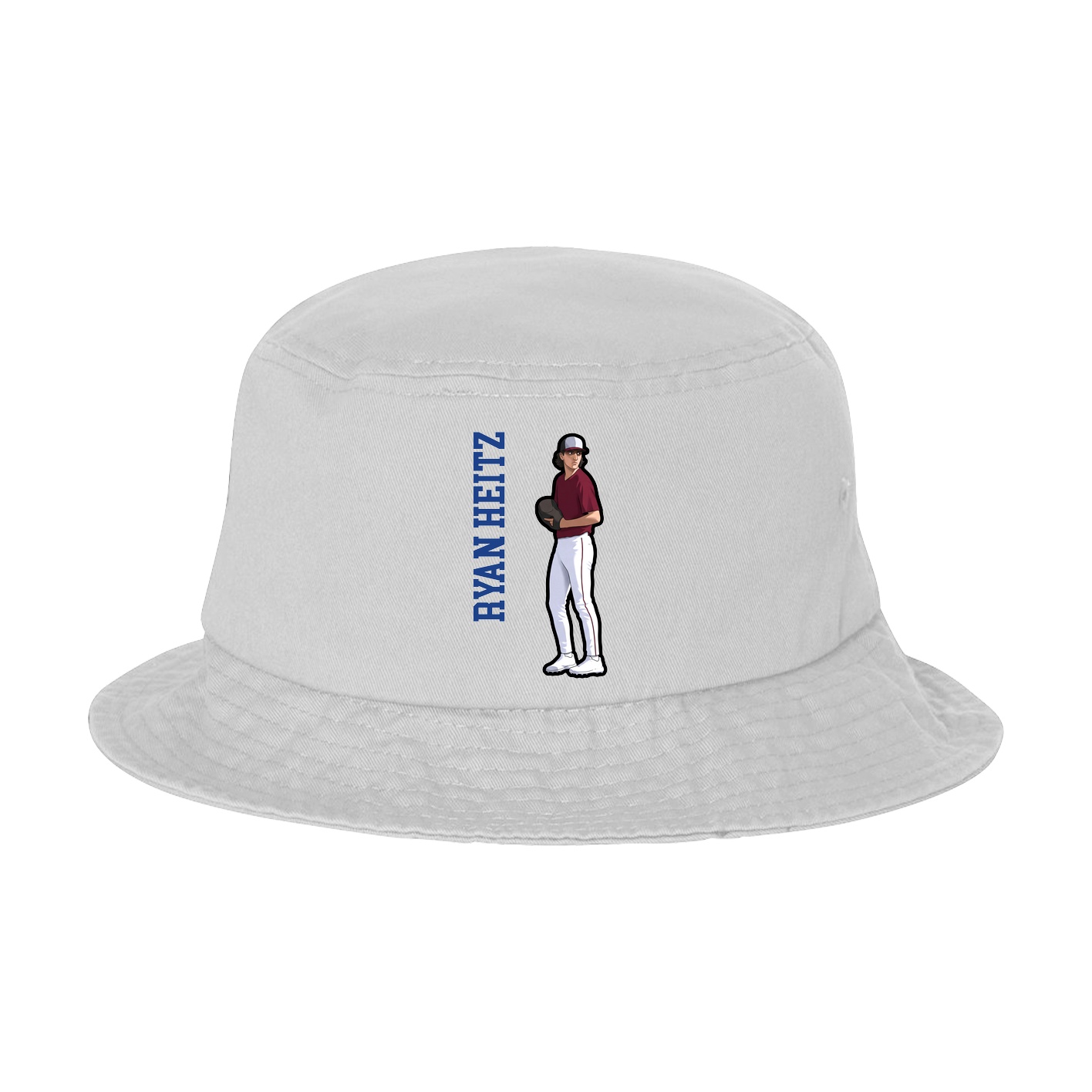 Bucket Cap — Name Vertical in White