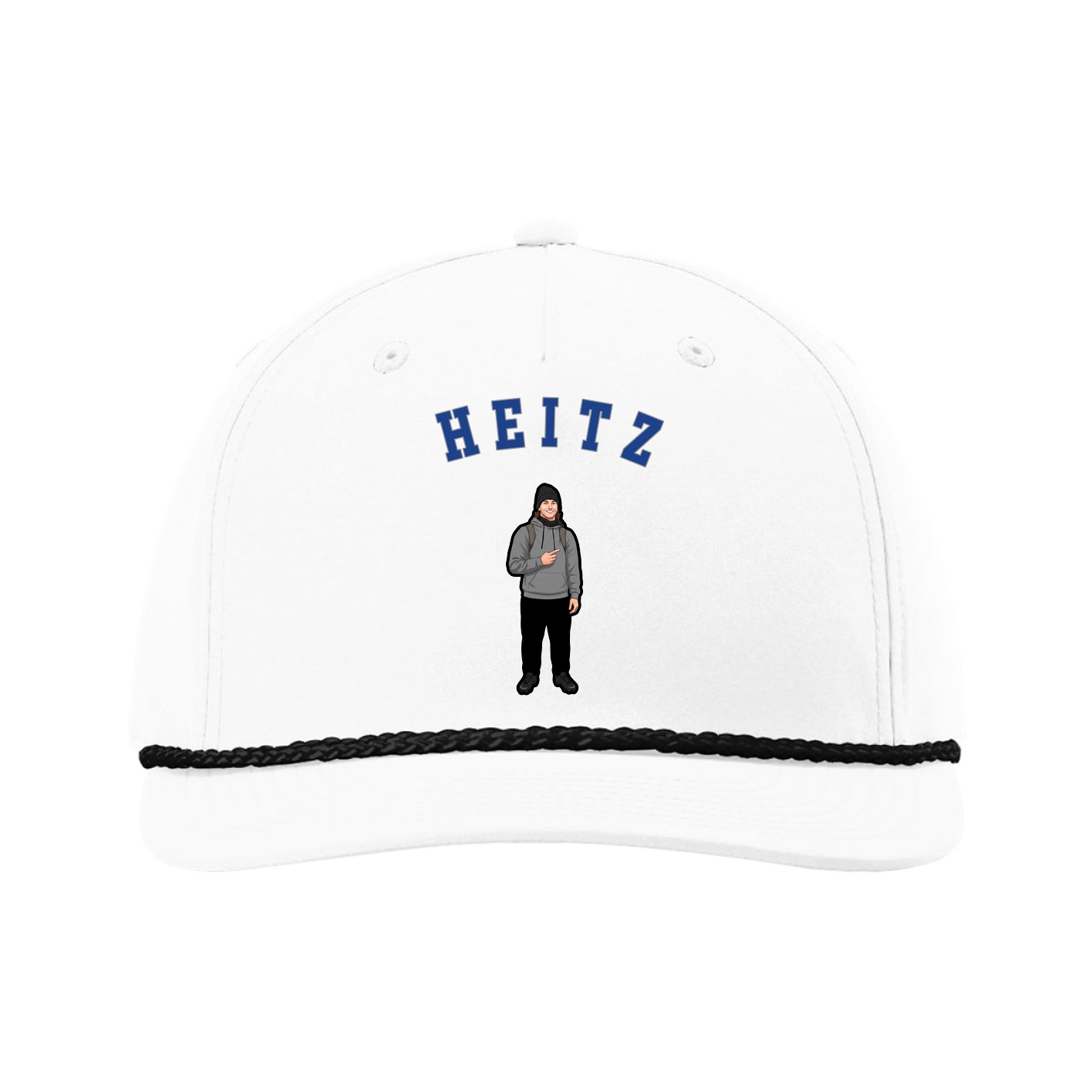 Five-Panel Classic Rope Cap — Shirsey Arch in White
