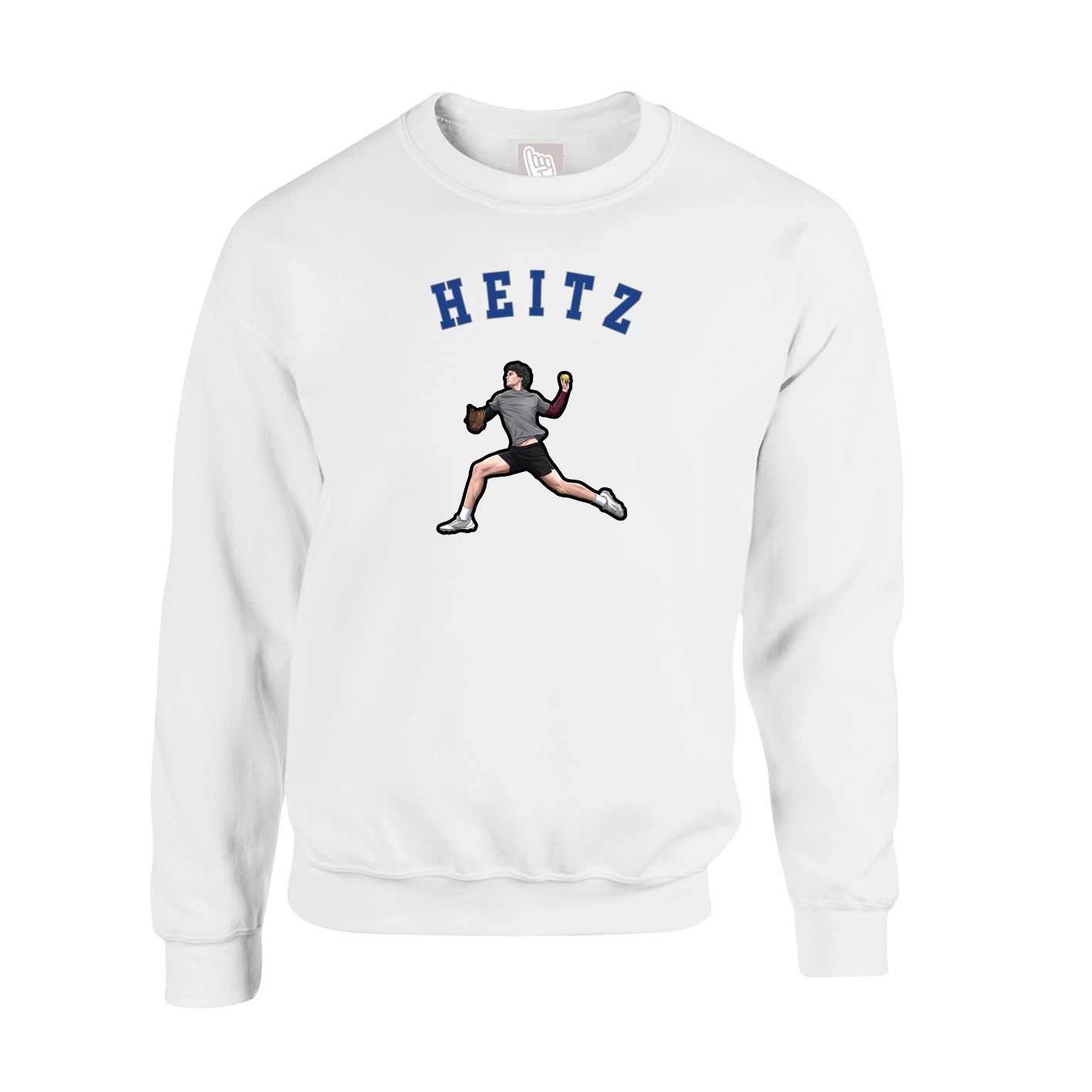 Fleece Crew — Shirsey Arch in White