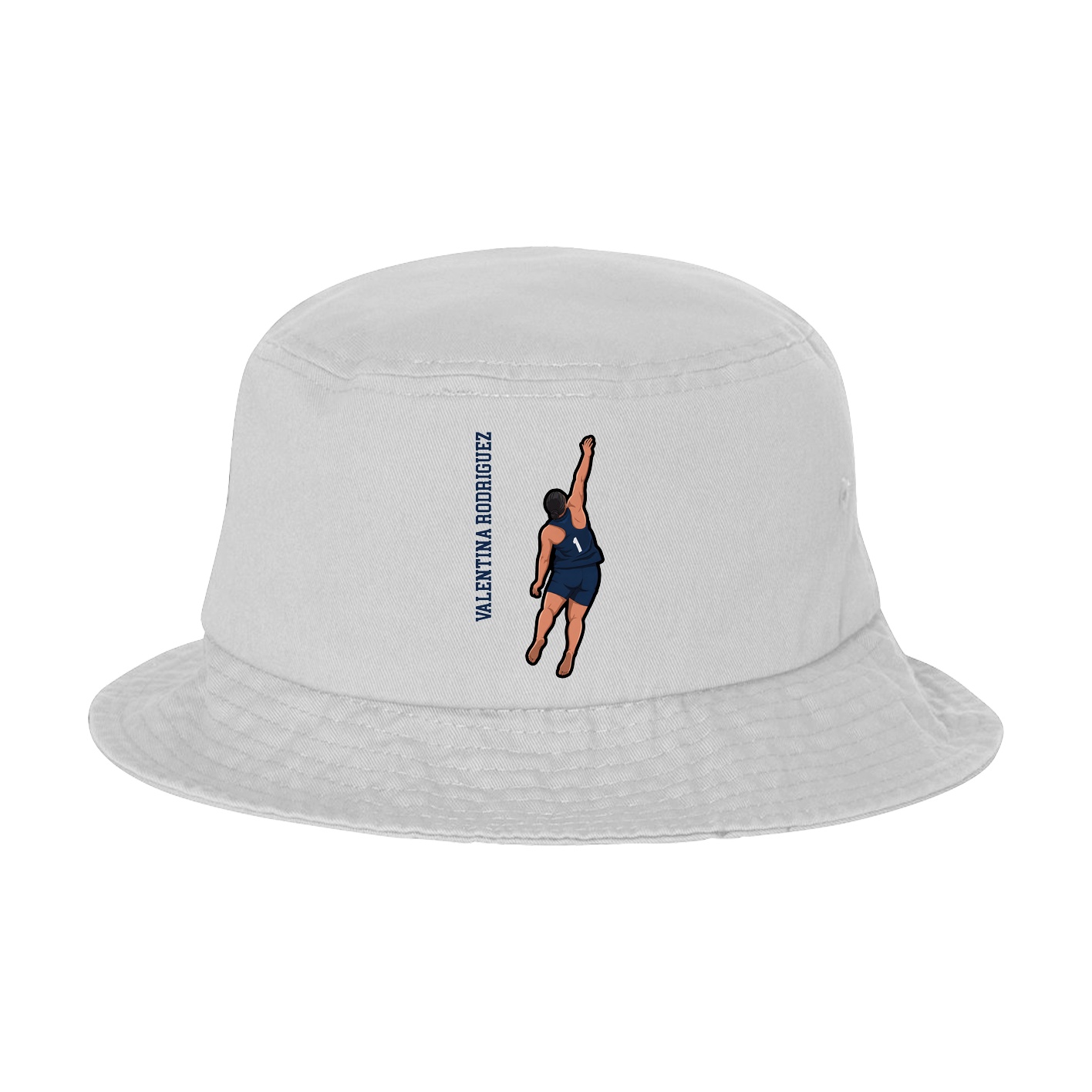 Bucket Cap — Name Vertical in White