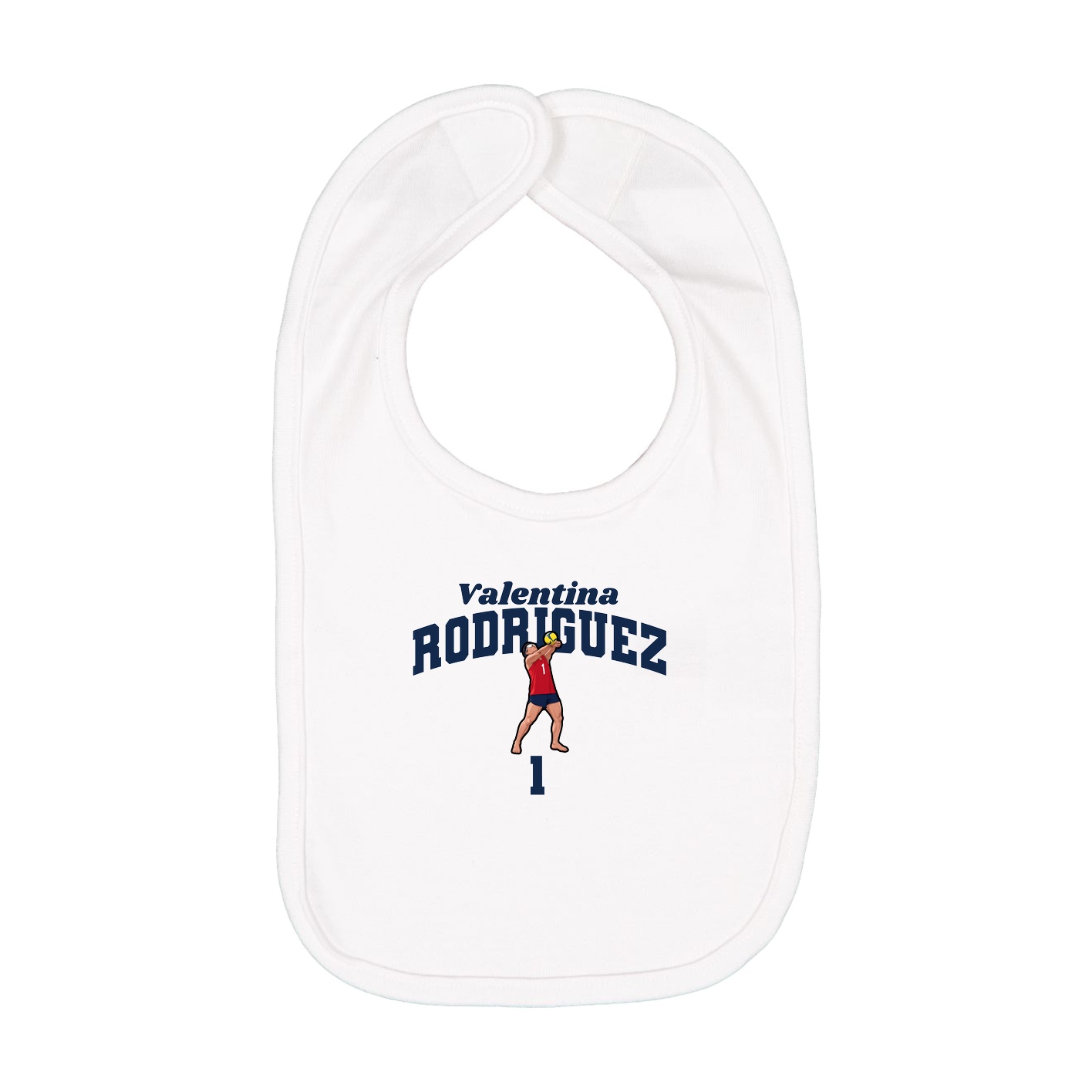 Infant Bib — Signature Arch in White