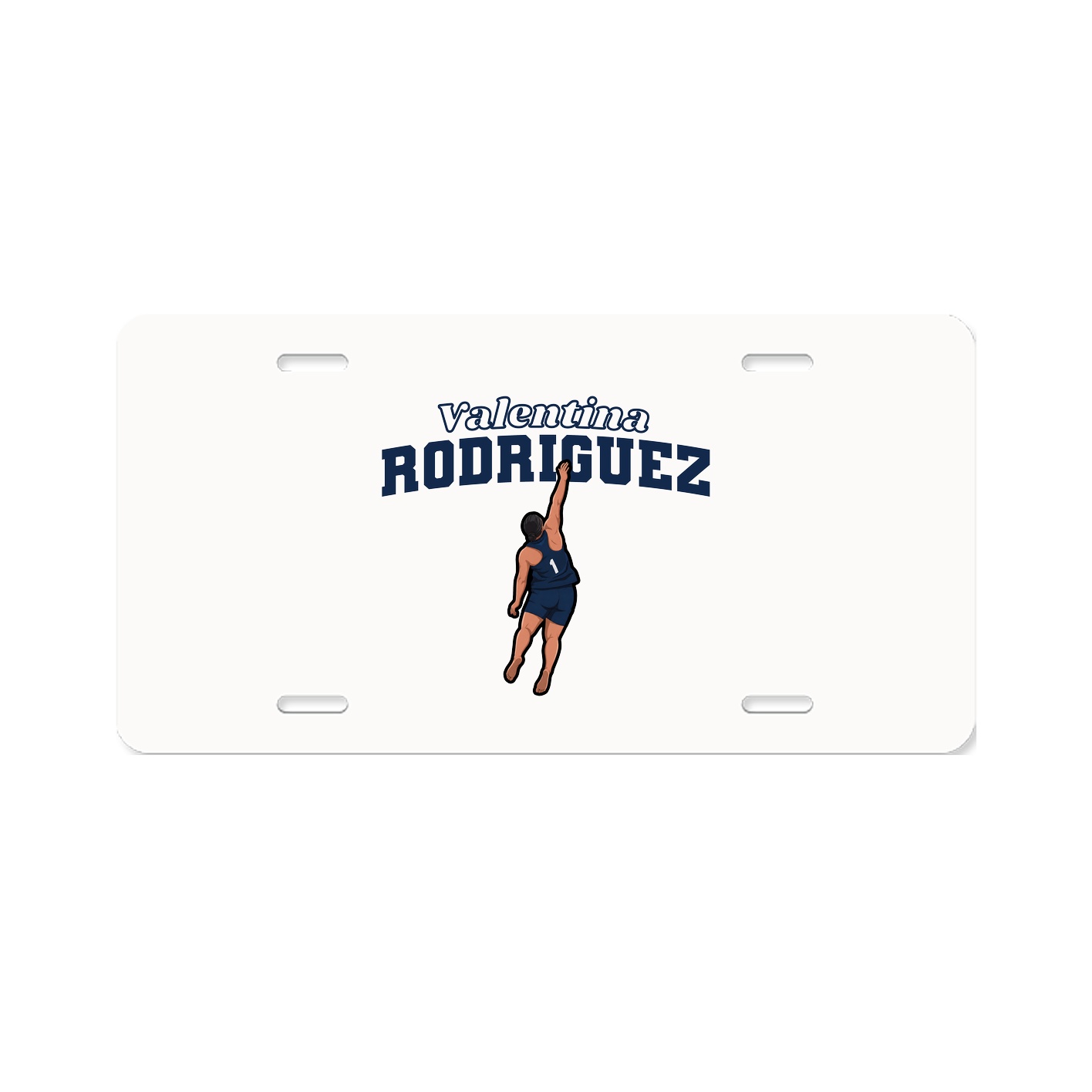 License Plate — Name Arch in Classic