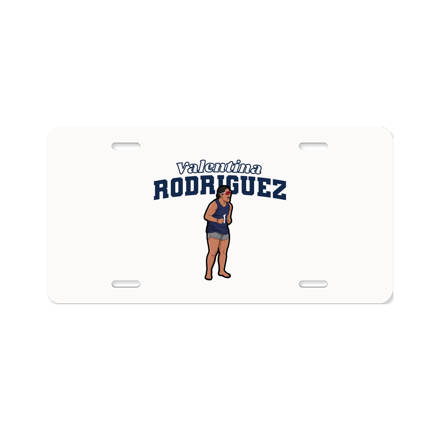 License Plate — Name Arch in Classic