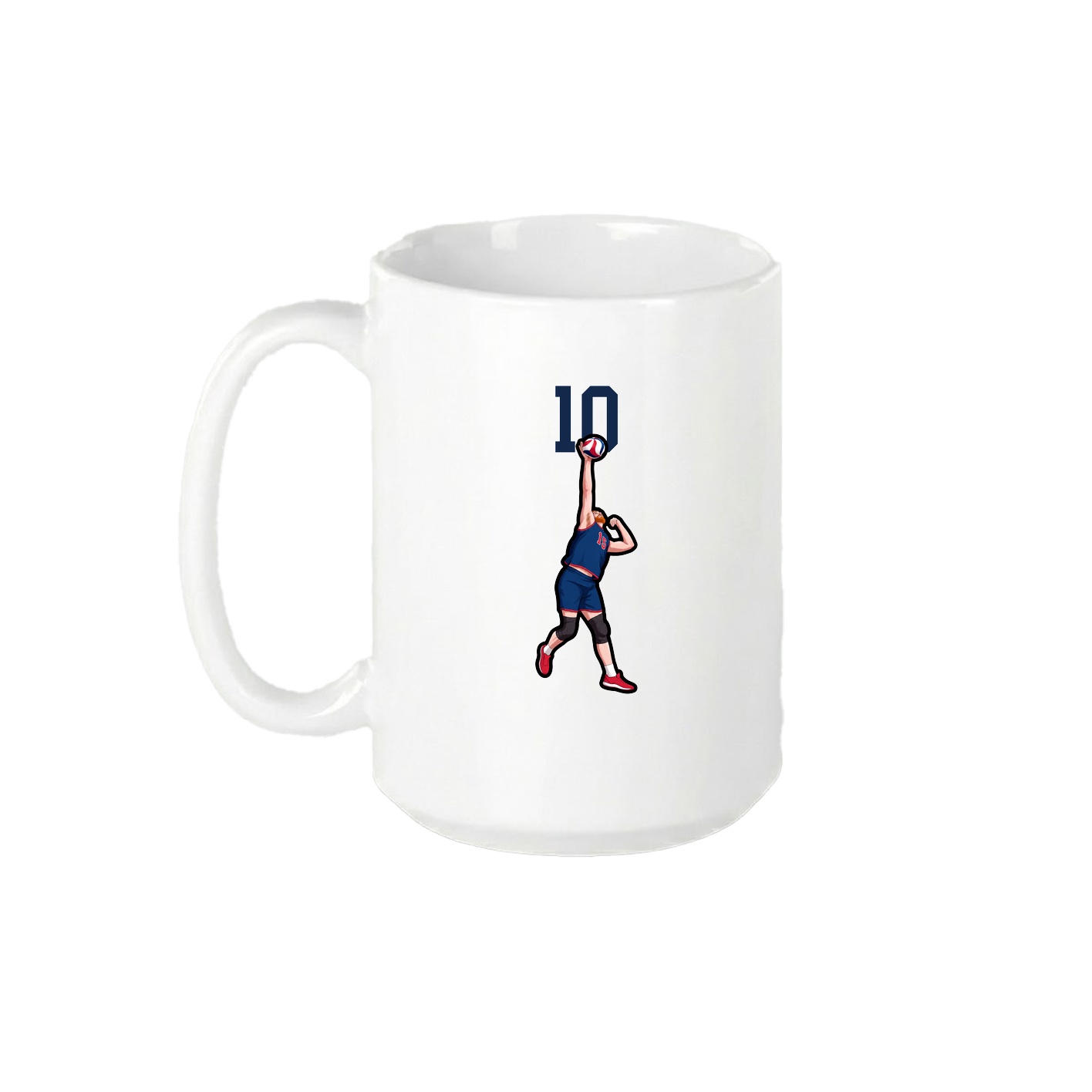 15oz Coffee Mug — Number Top in White