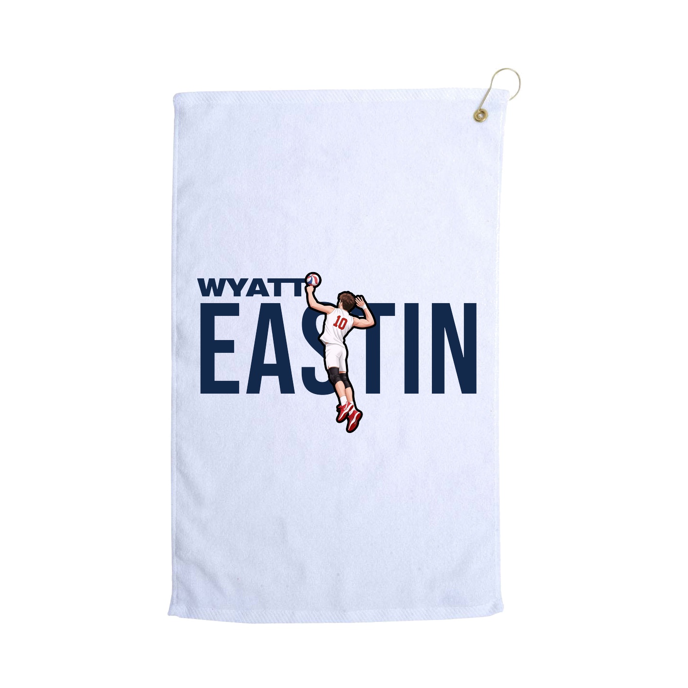 Golf Towel — Player Name in White