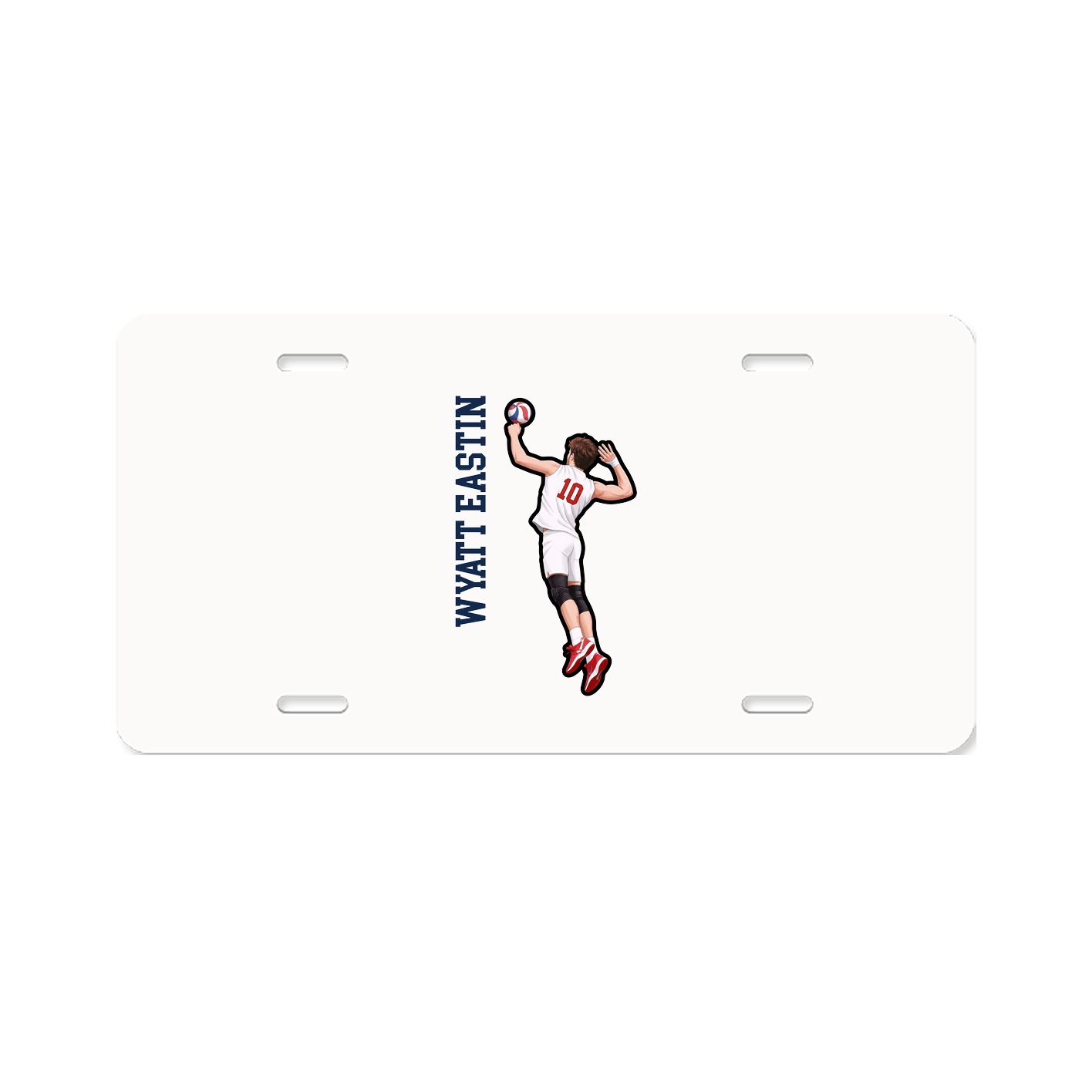 License Plate — Name Vertical in Classic