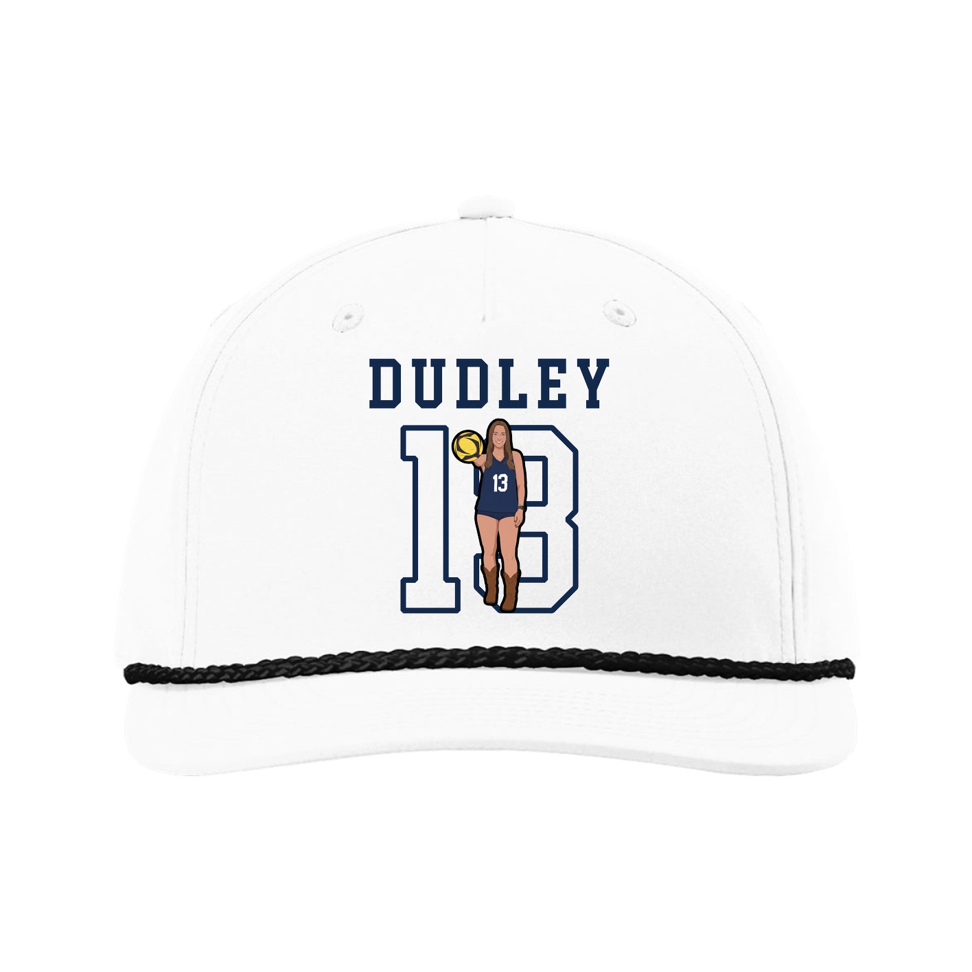 Five-Panel Classic Rope Cap — Shirsey in White