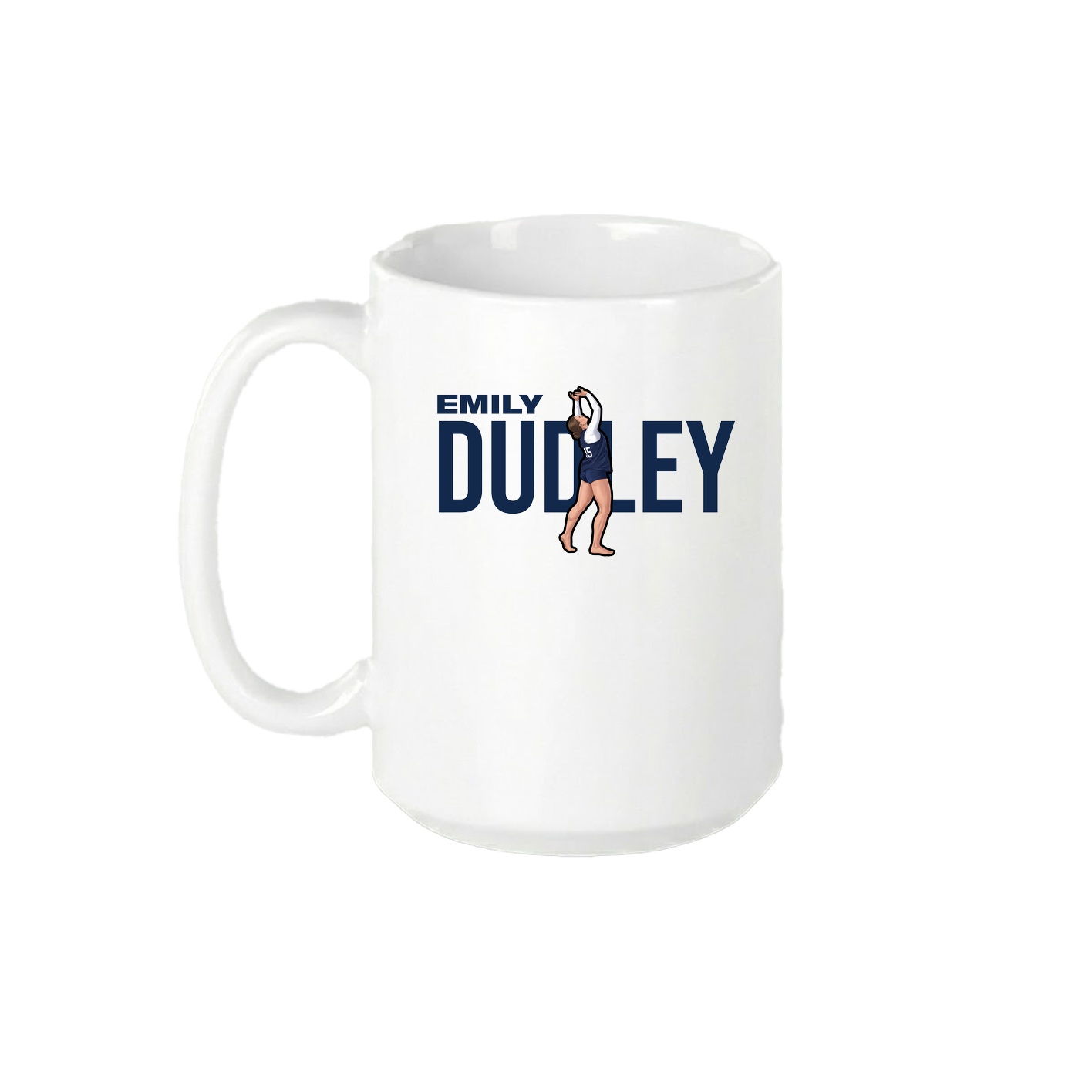 15oz Coffee Mug — Player Name in White