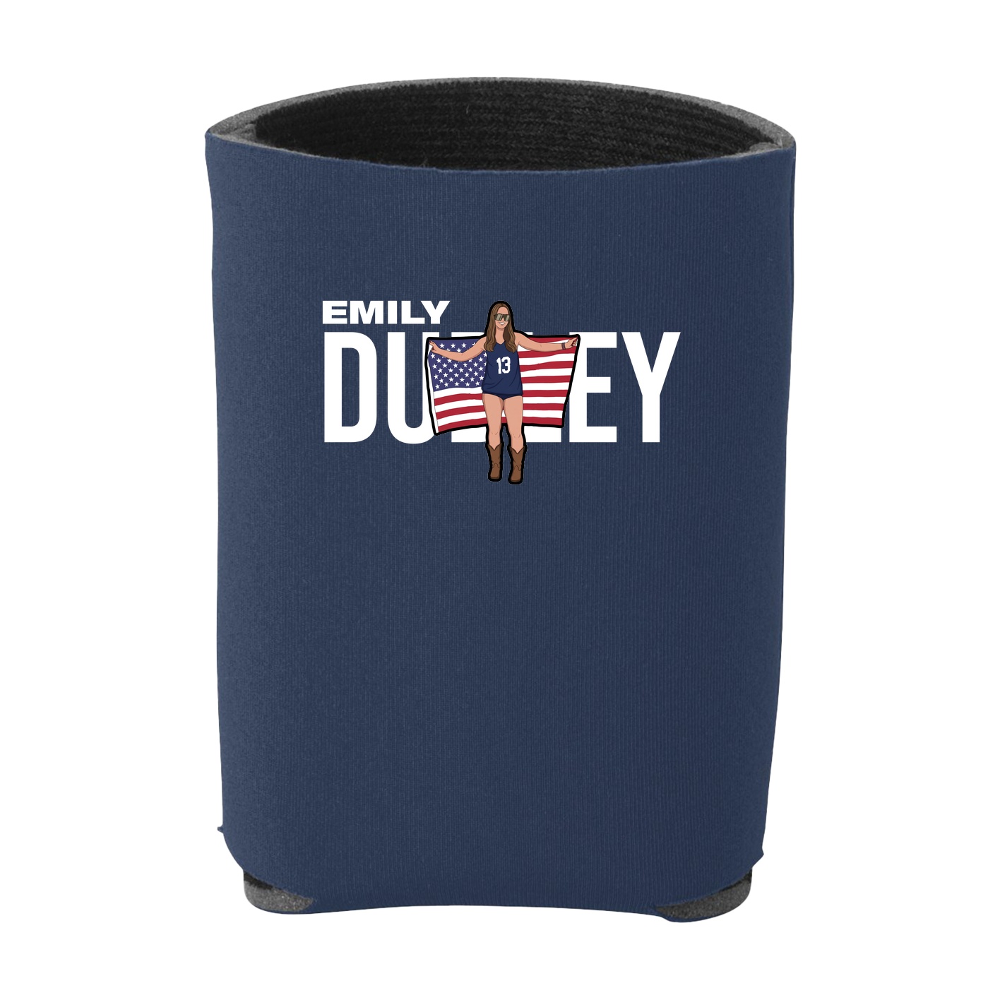 Can Holder — Player Name in Navy