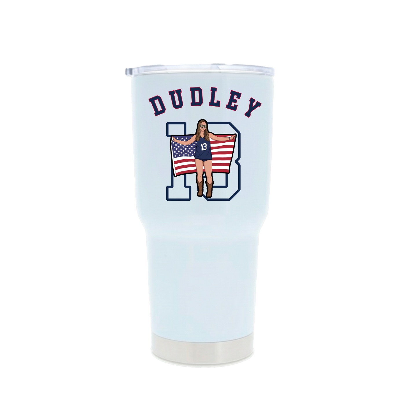 30oz Stainless Steel Tumbler — Shirsey Arch in White