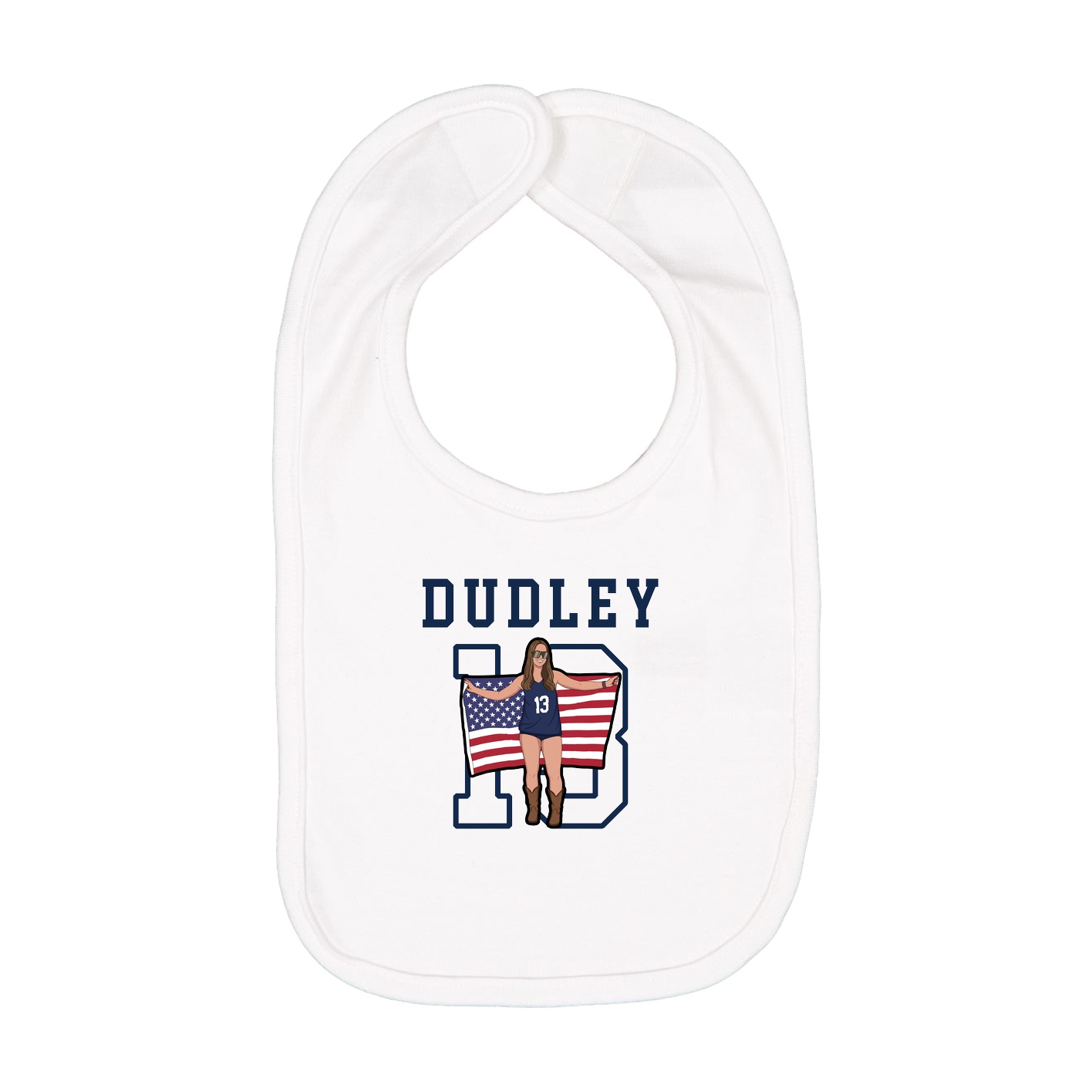 Infant Bib — Shirsey in White