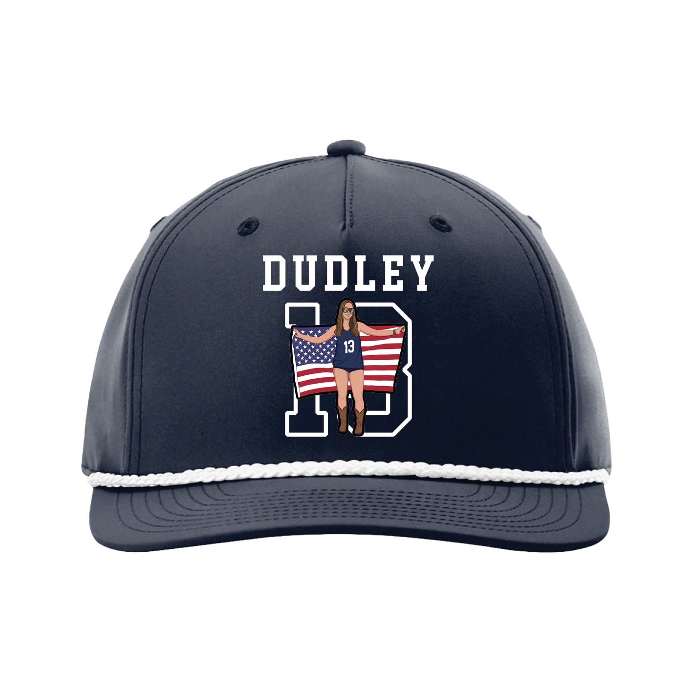 Five-Panel Classic Rope Cap — Shirsey in Navy