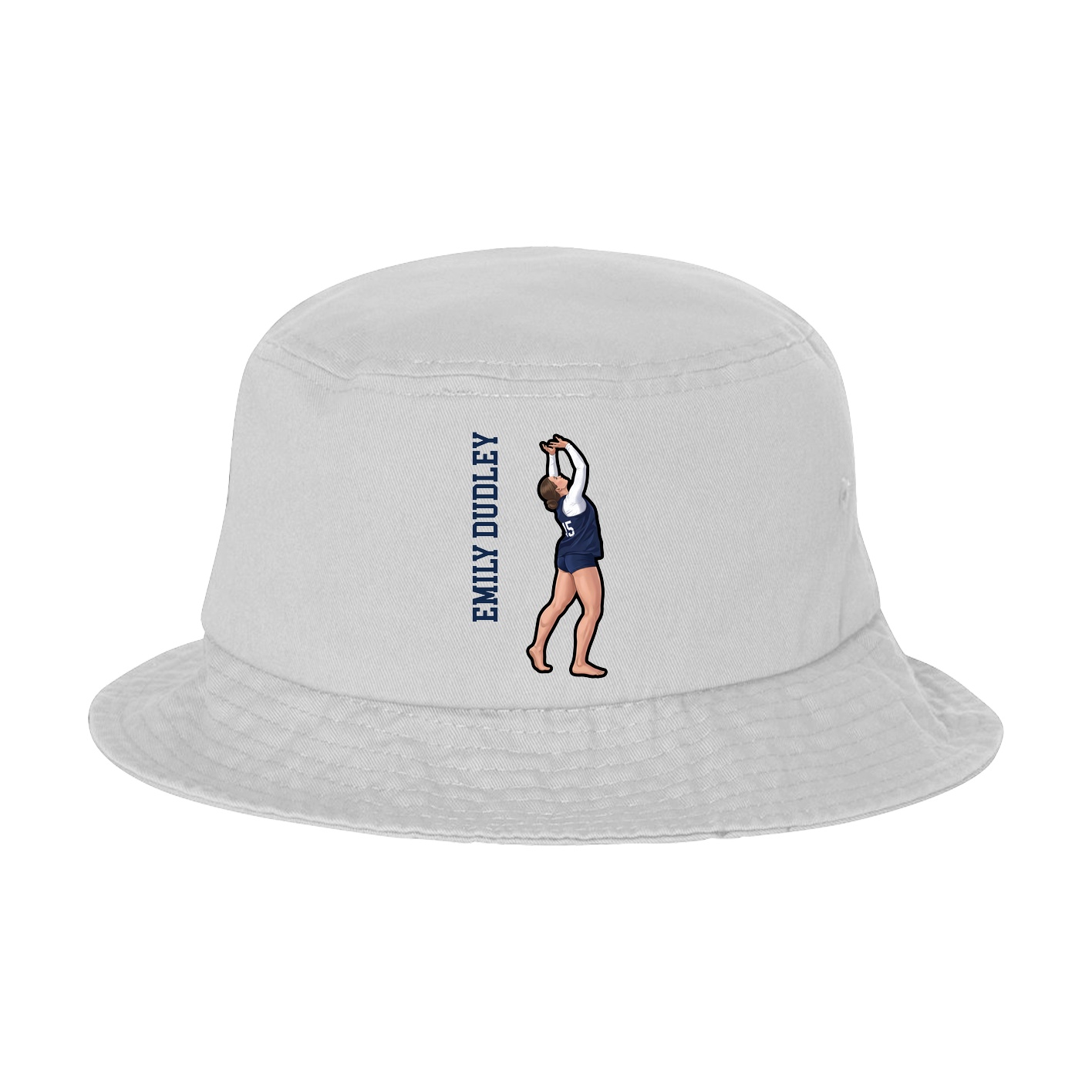 Bucket Cap — Name Vertical in White