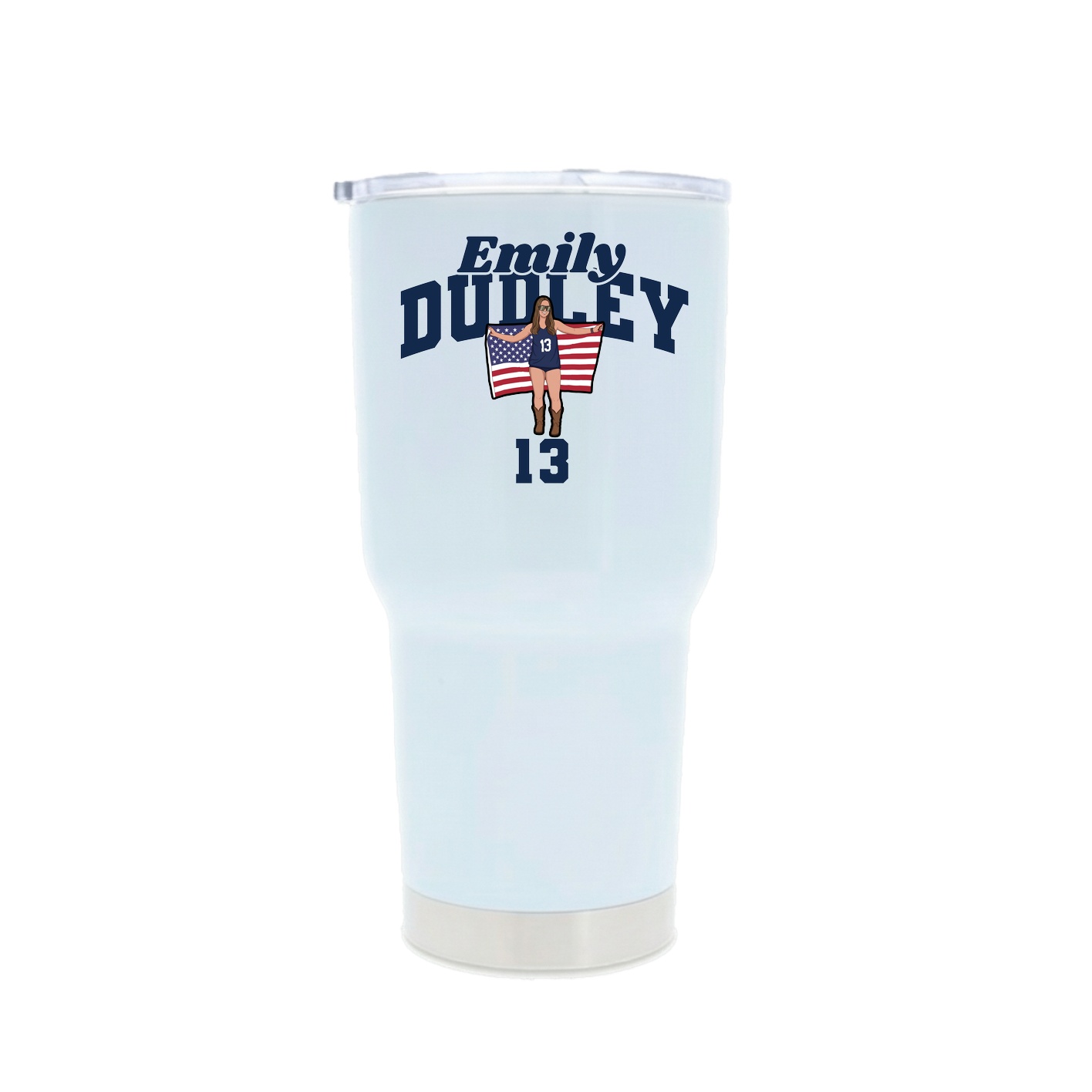 30oz Stainless Steel Tumbler — Signature Arch in White