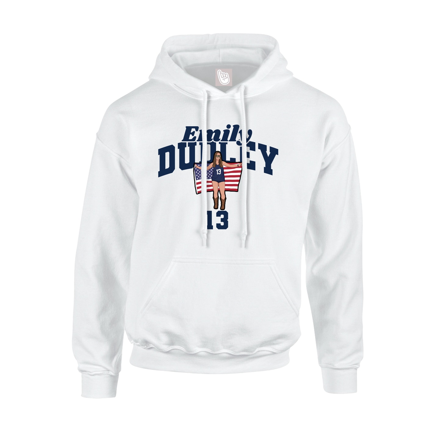 Youth Hoodie — Signature Arch in White