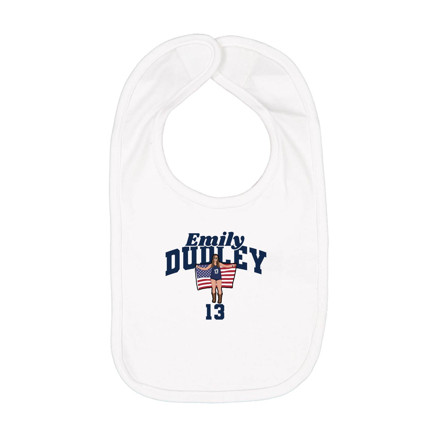 Infant Bib — Signature Arch in White