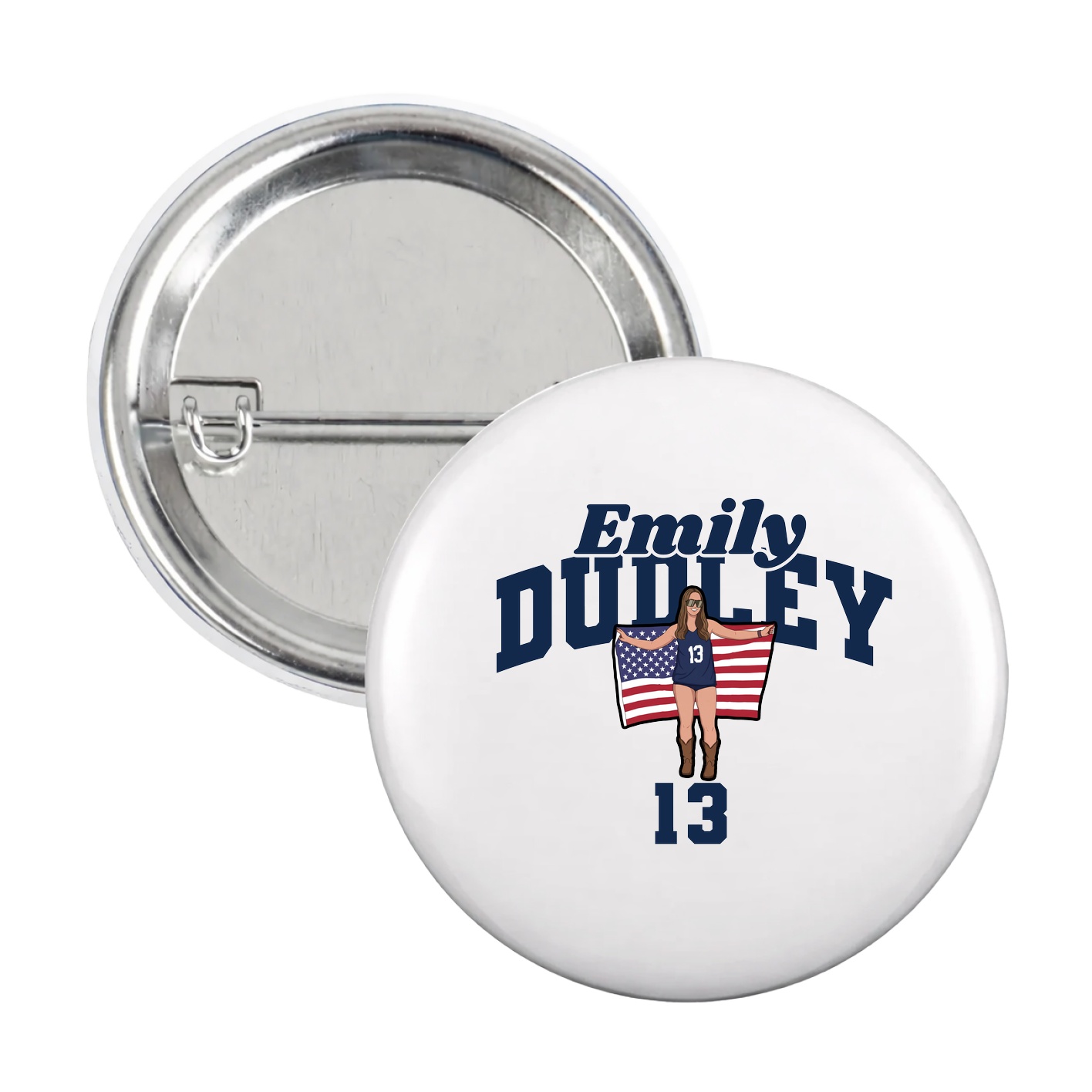 Game Day Button — Signature Arch in White