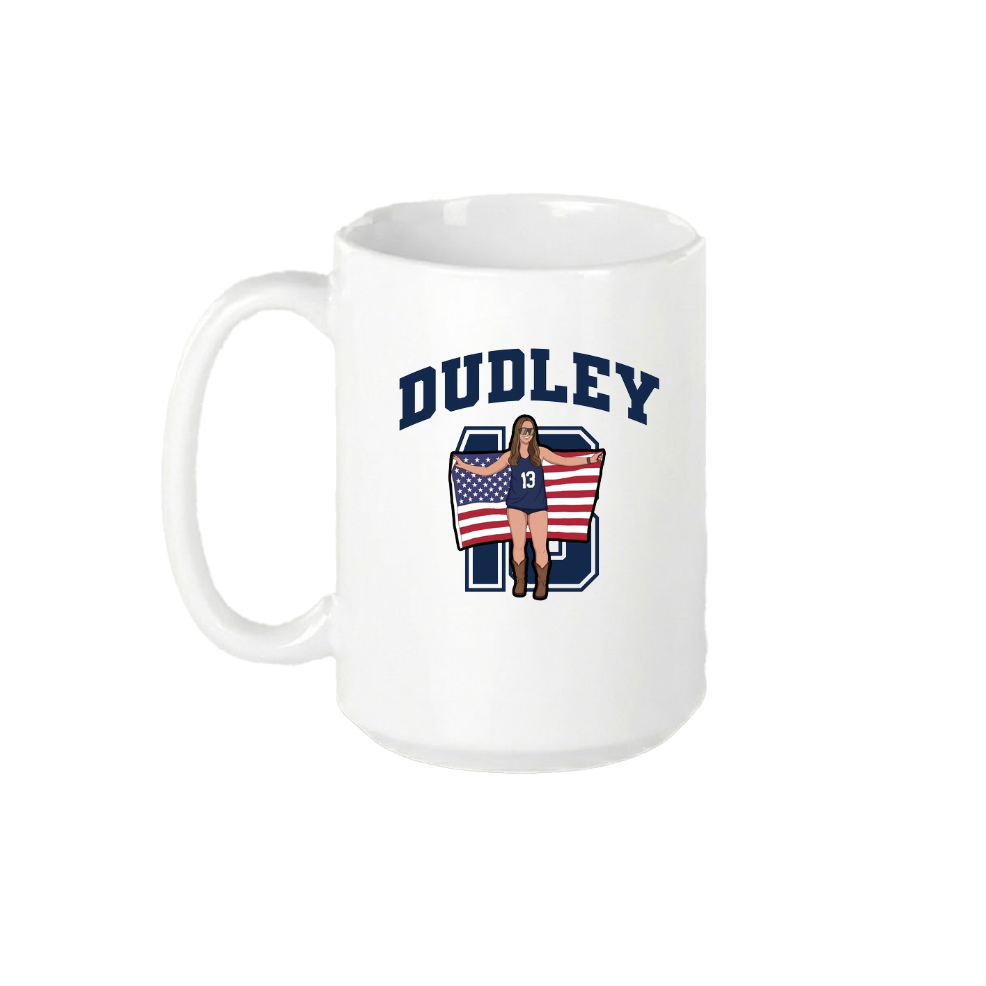 15oz Coffee Mug — Number in White