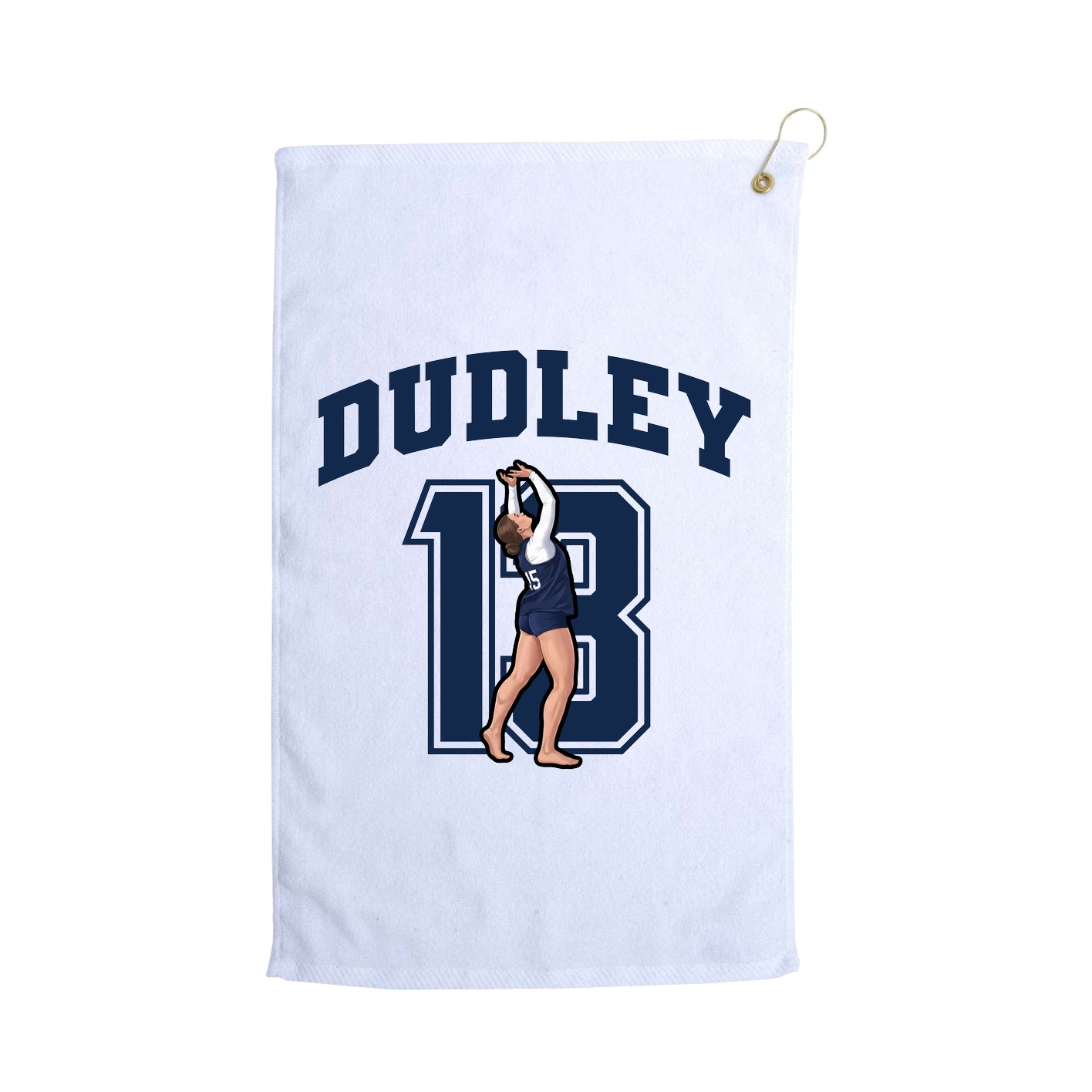 Golf Towel — Number in White