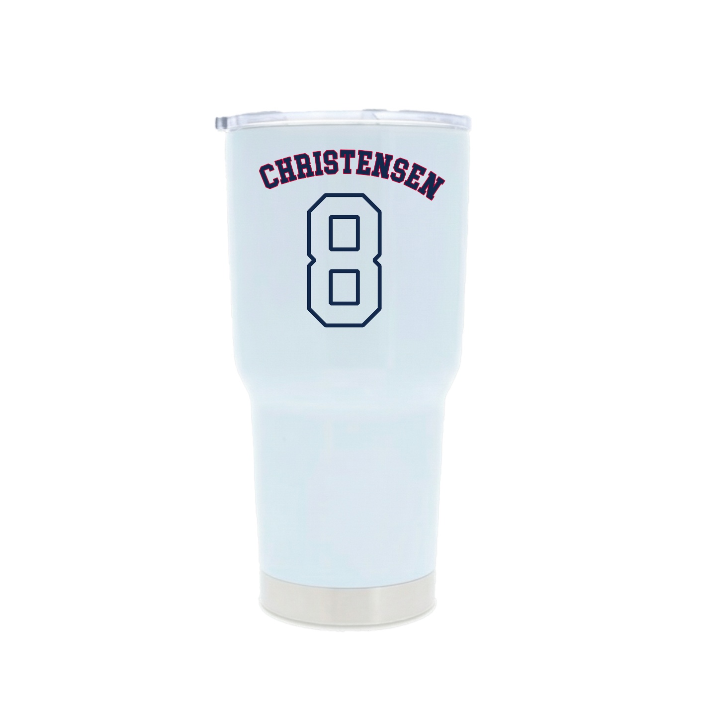 30oz Stainless Steel Tumbler — Shirsey Arch in White