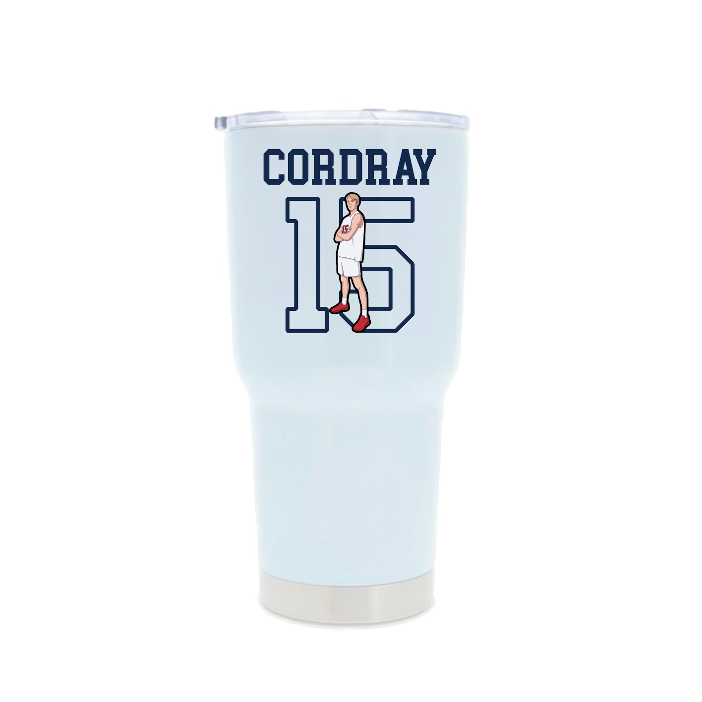 30oz Stainless Steel Tumbler — Shirsey in White