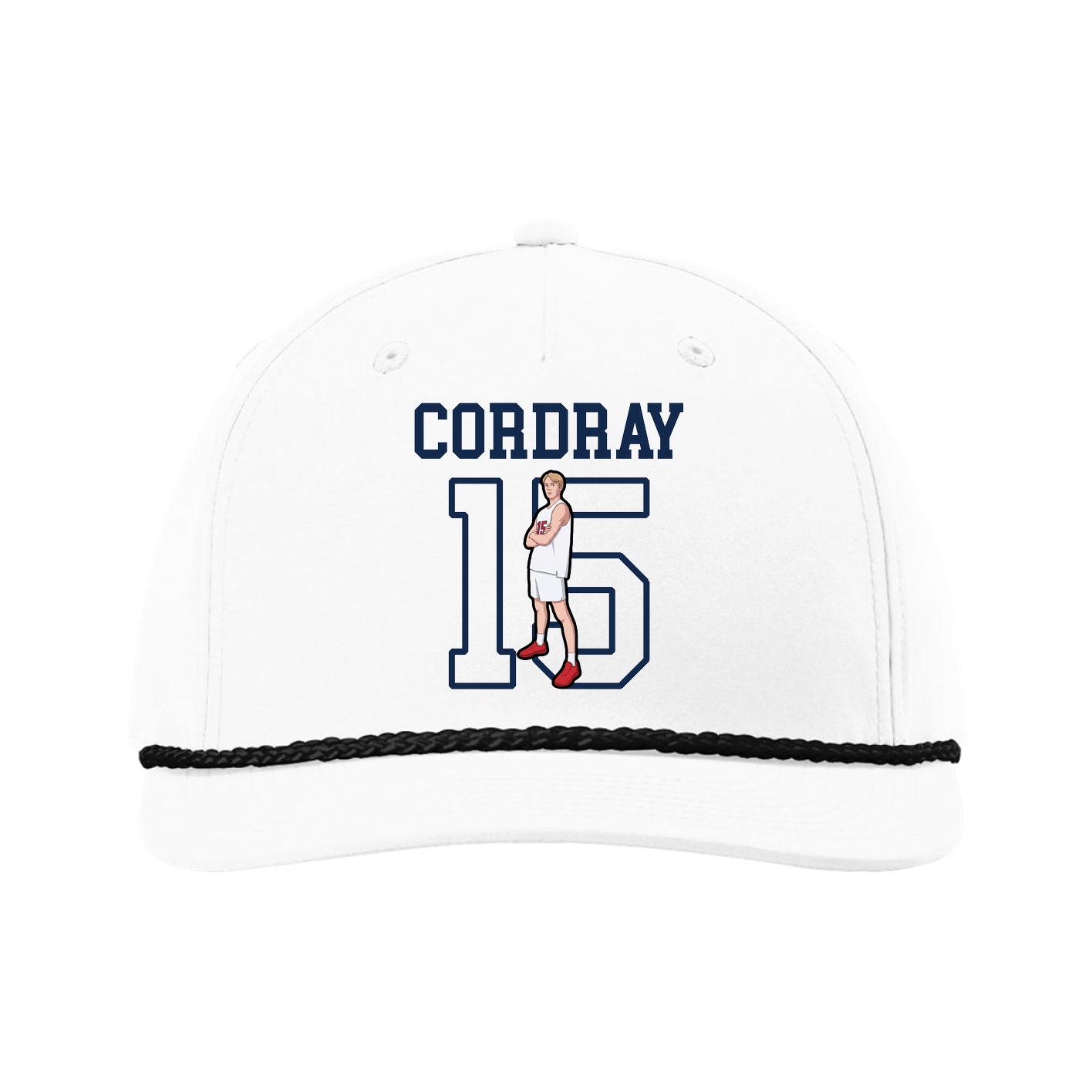 Five-Panel Classic Rope Cap — Shirsey in White