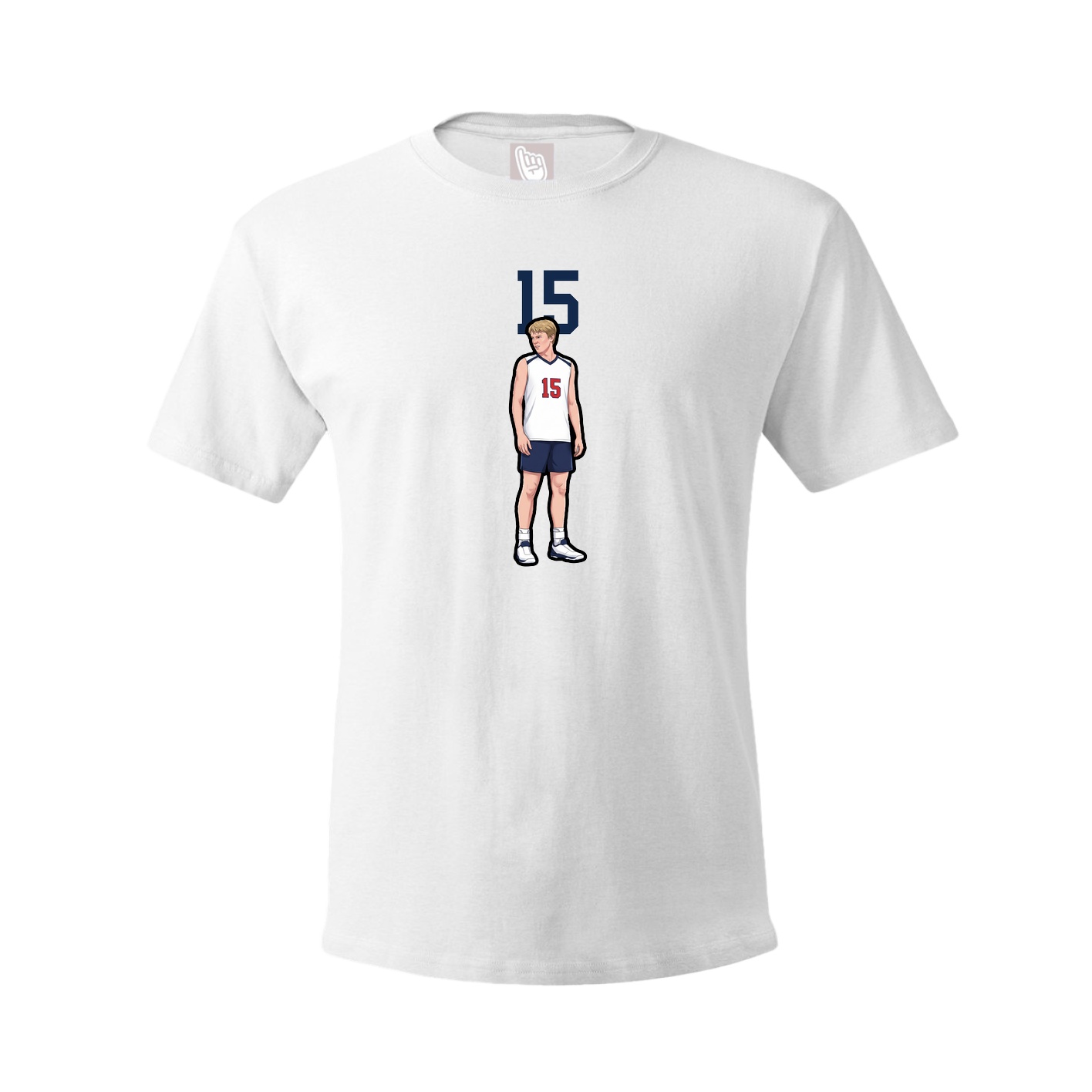 Youth Tee — Number Top in White
