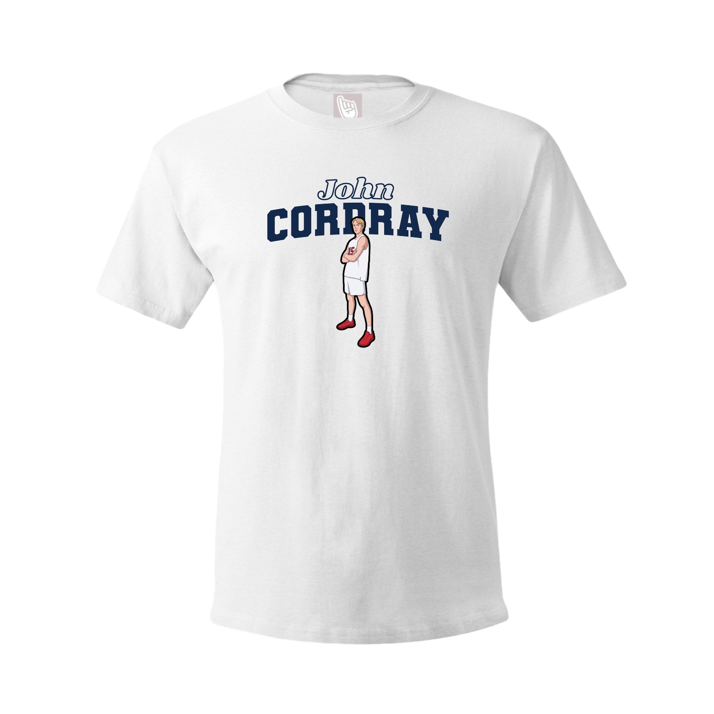 Youth Tee — Name Arch in White