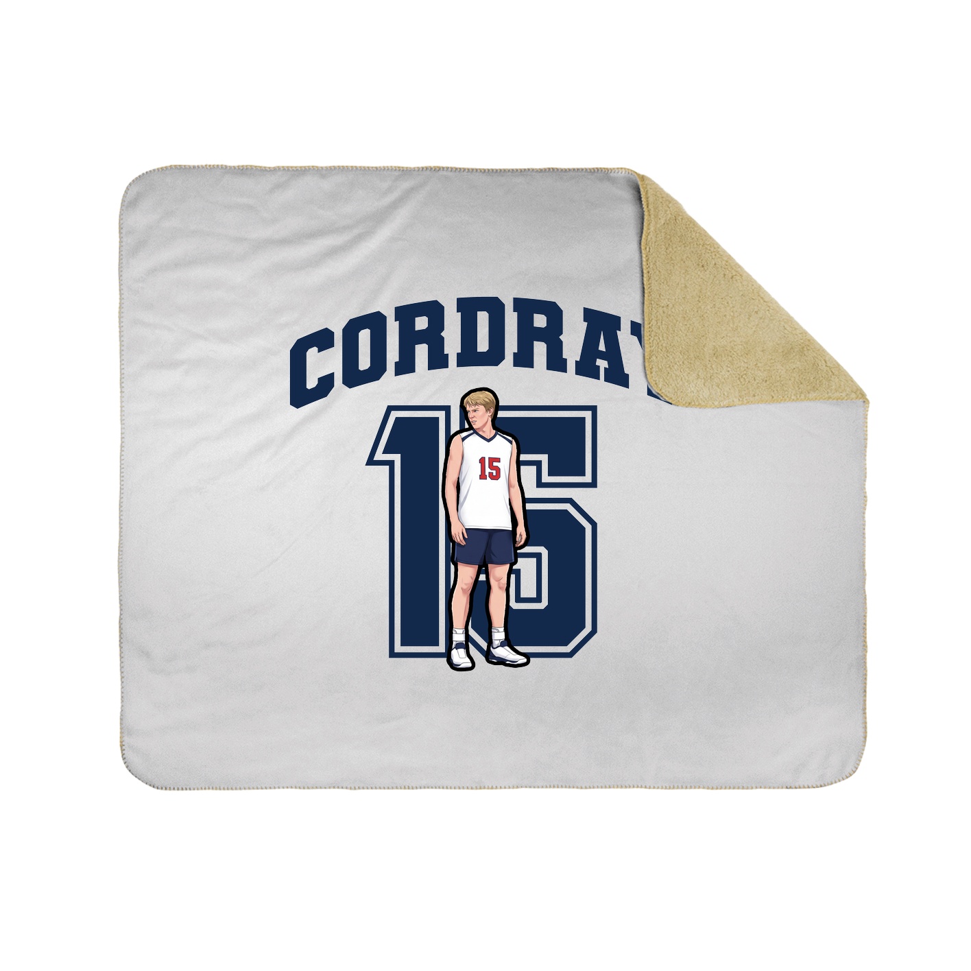 Throw Blanket — Number in White