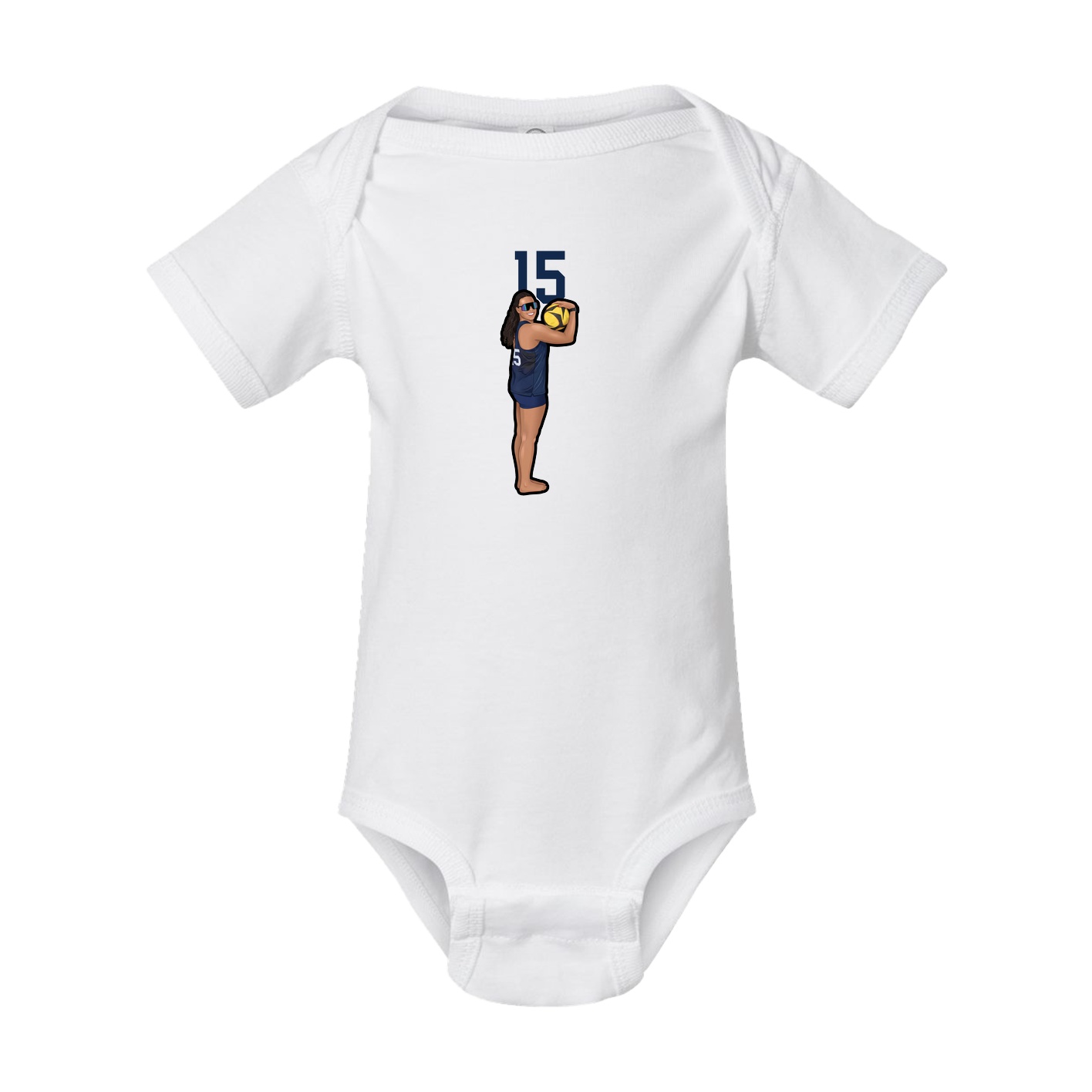 Baby Onesie — Number Top in White