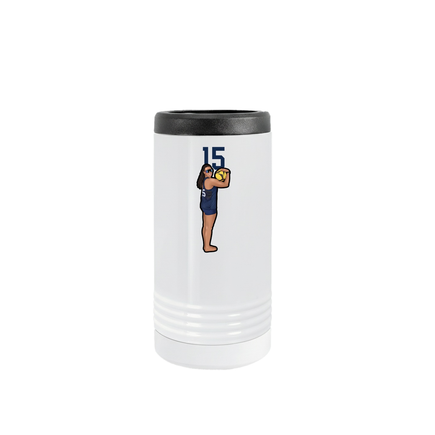 Slim Beverage Holder — Number Top in White