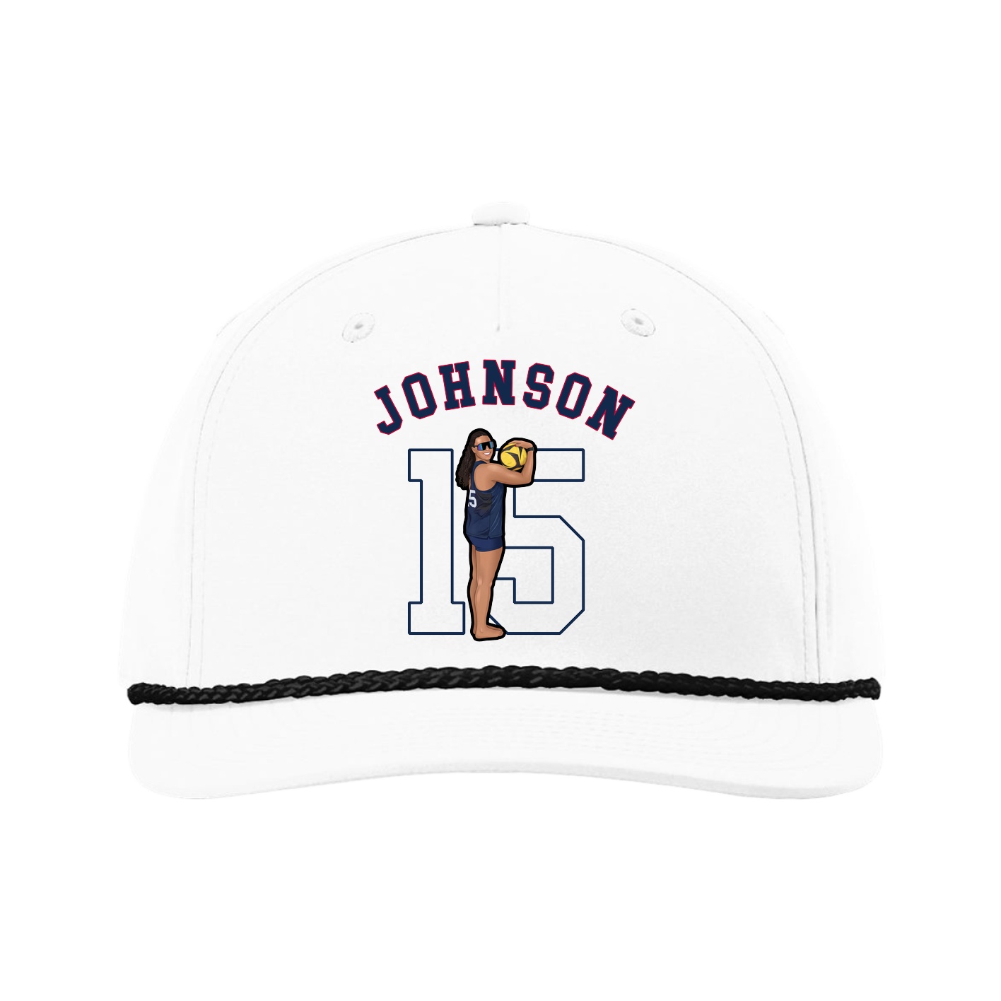 Five-Panel Classic Rope Cap — Shirsey Arch in White