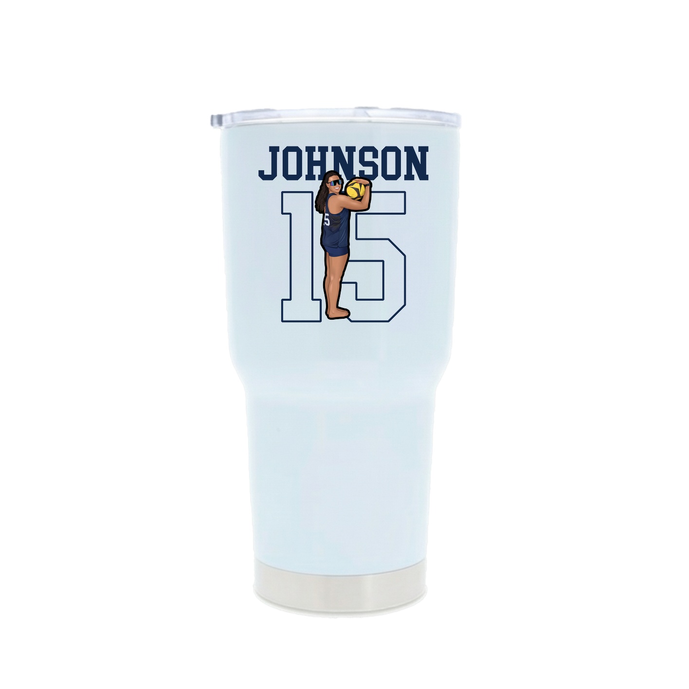 30oz Stainless Steel Tumbler — Shirsey in White
