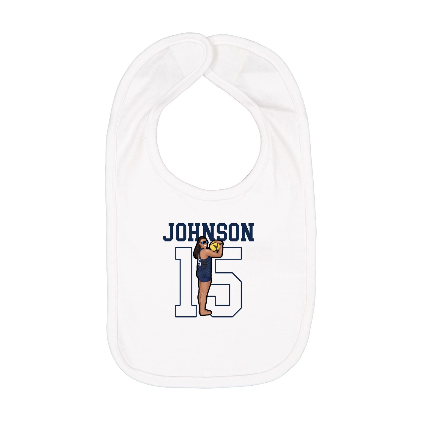 Infant Bib — Shirsey in White